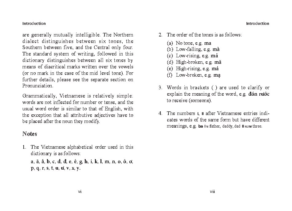 Mini Vietnamese Dictionary