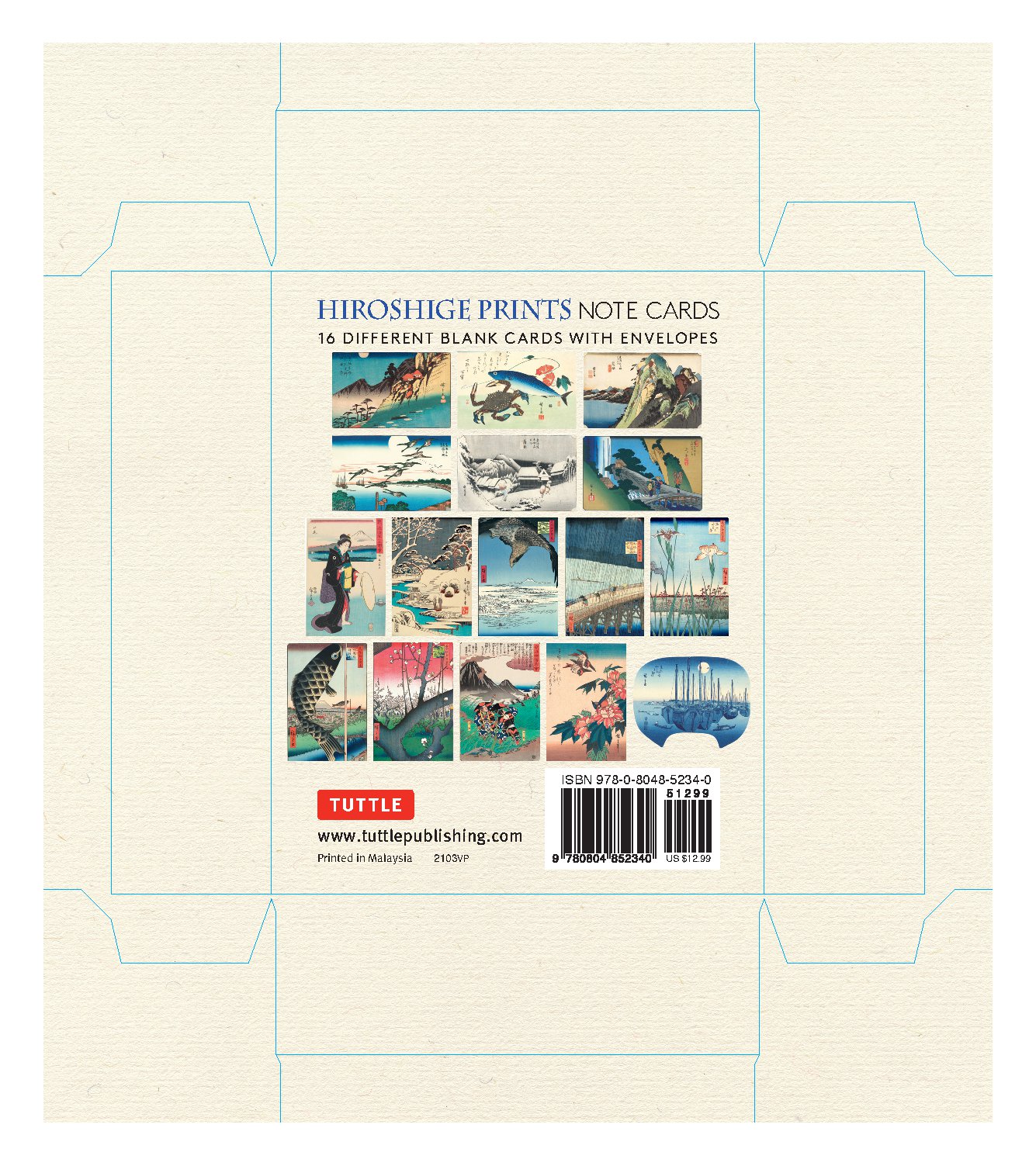 Hiroshige Prints, 16 Note Cards