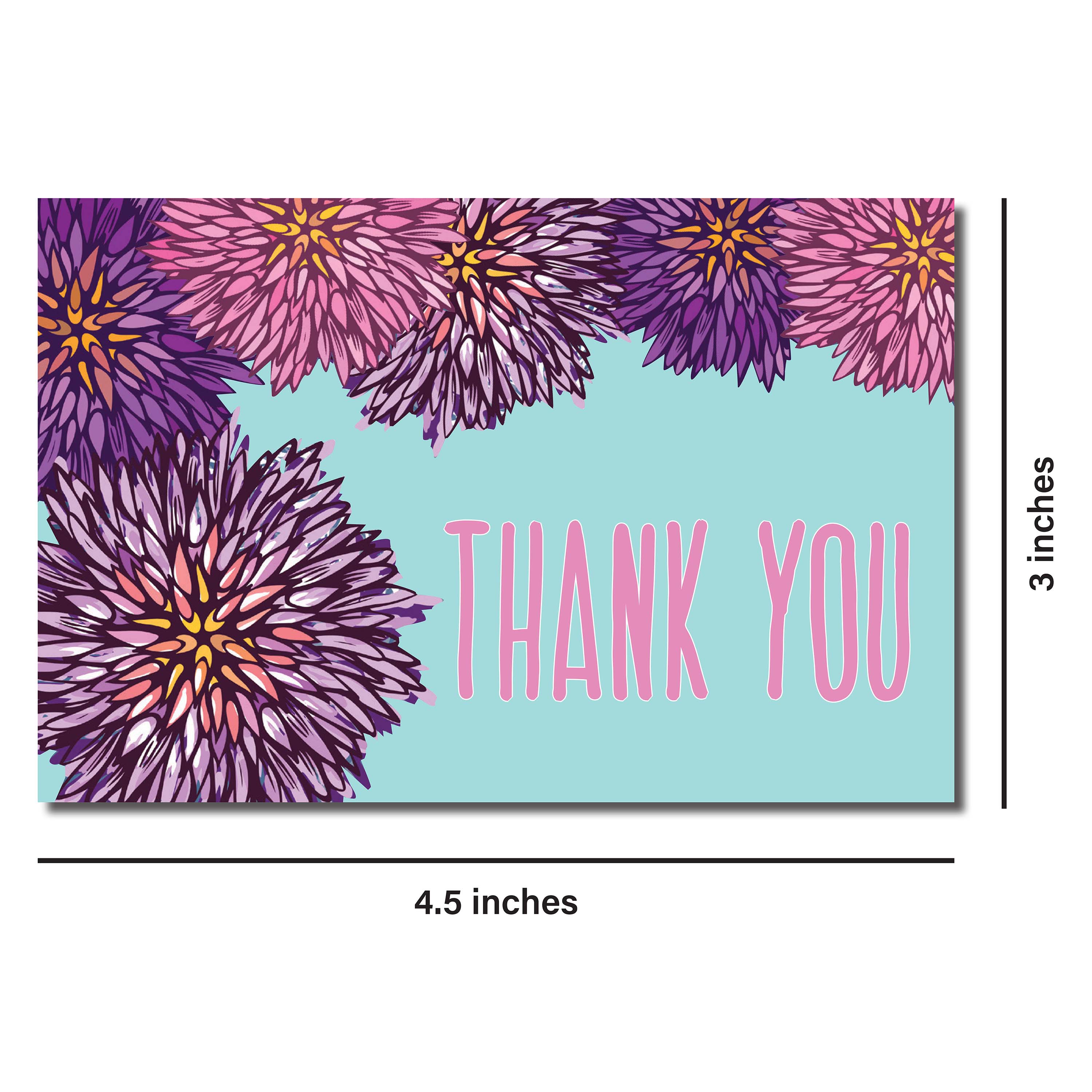 40 Thank You Cards - Japanese Chrysanthemums
