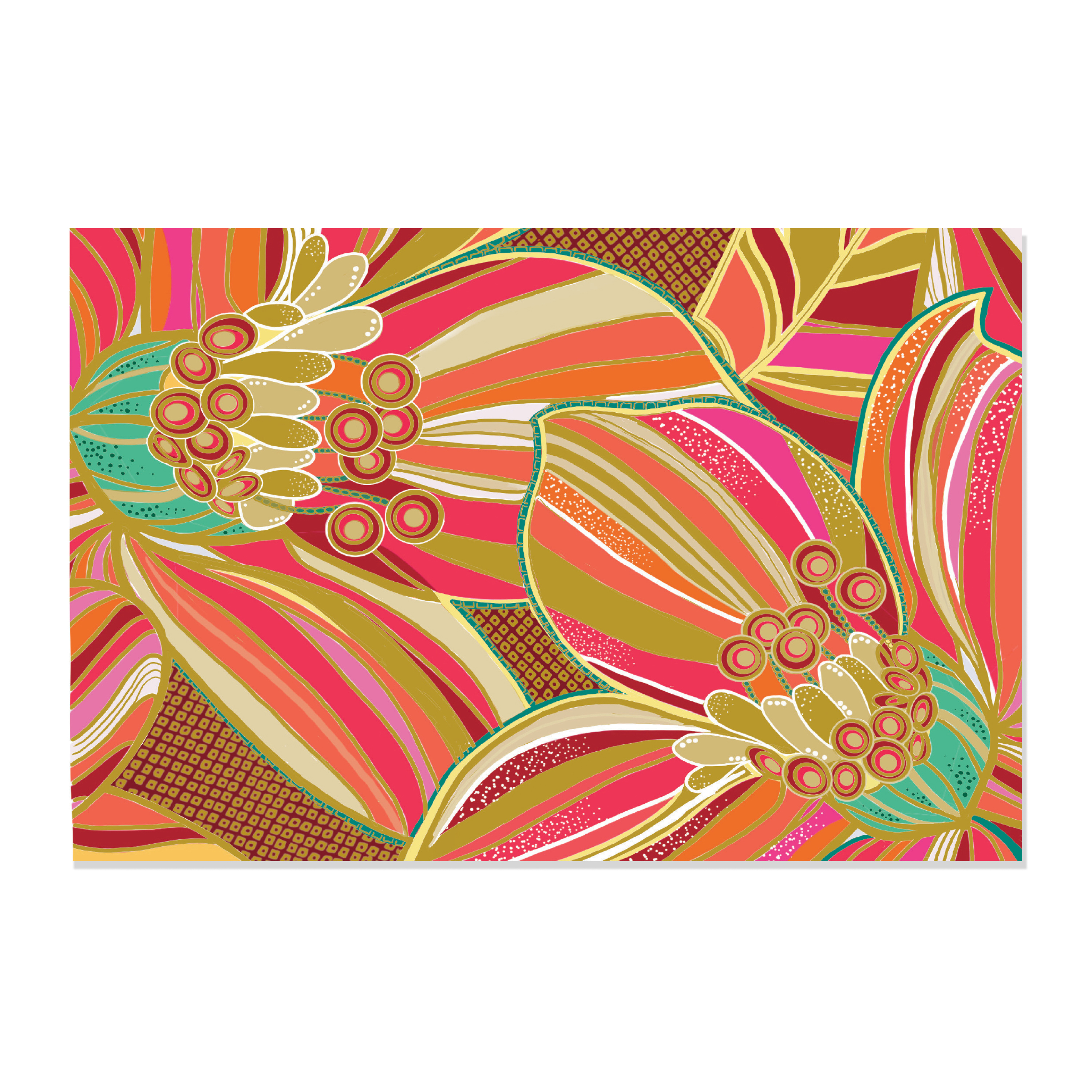 Beautiful Flowers, 12 Embossed Note Cards