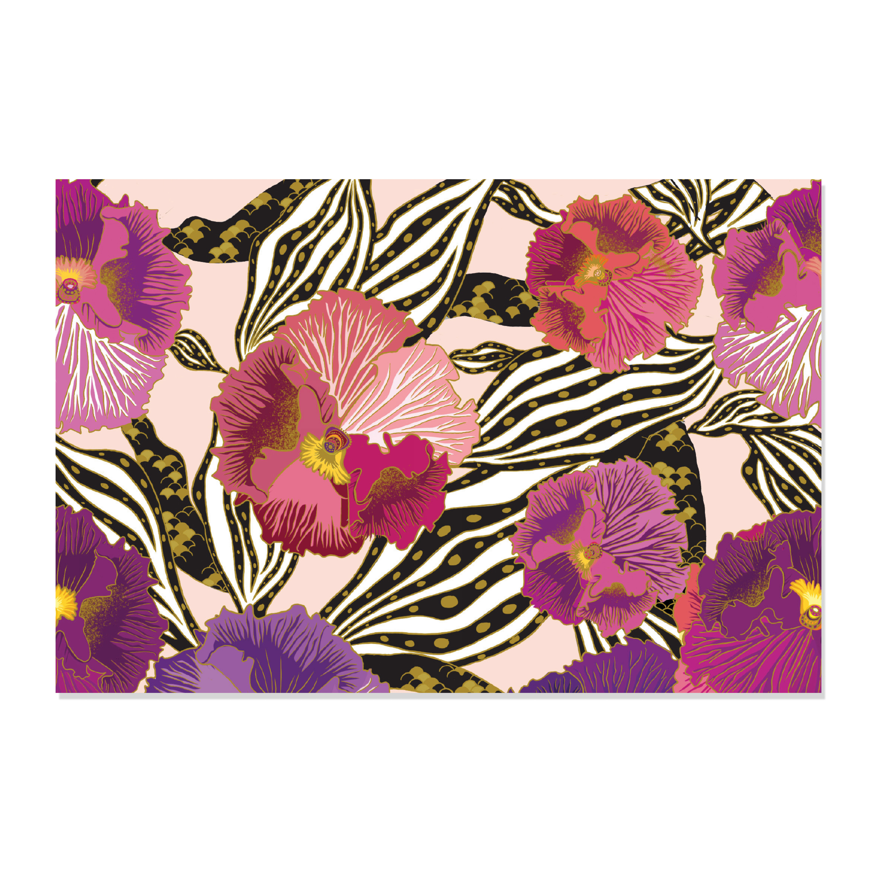 Beautiful Flowers, 12 Embossed Note Cards