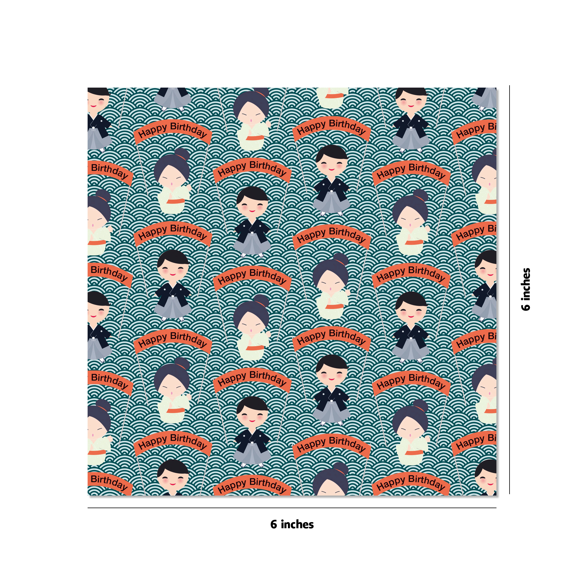 Origami Paper 200 sheets Japanese Dolls 6 (15 cm)