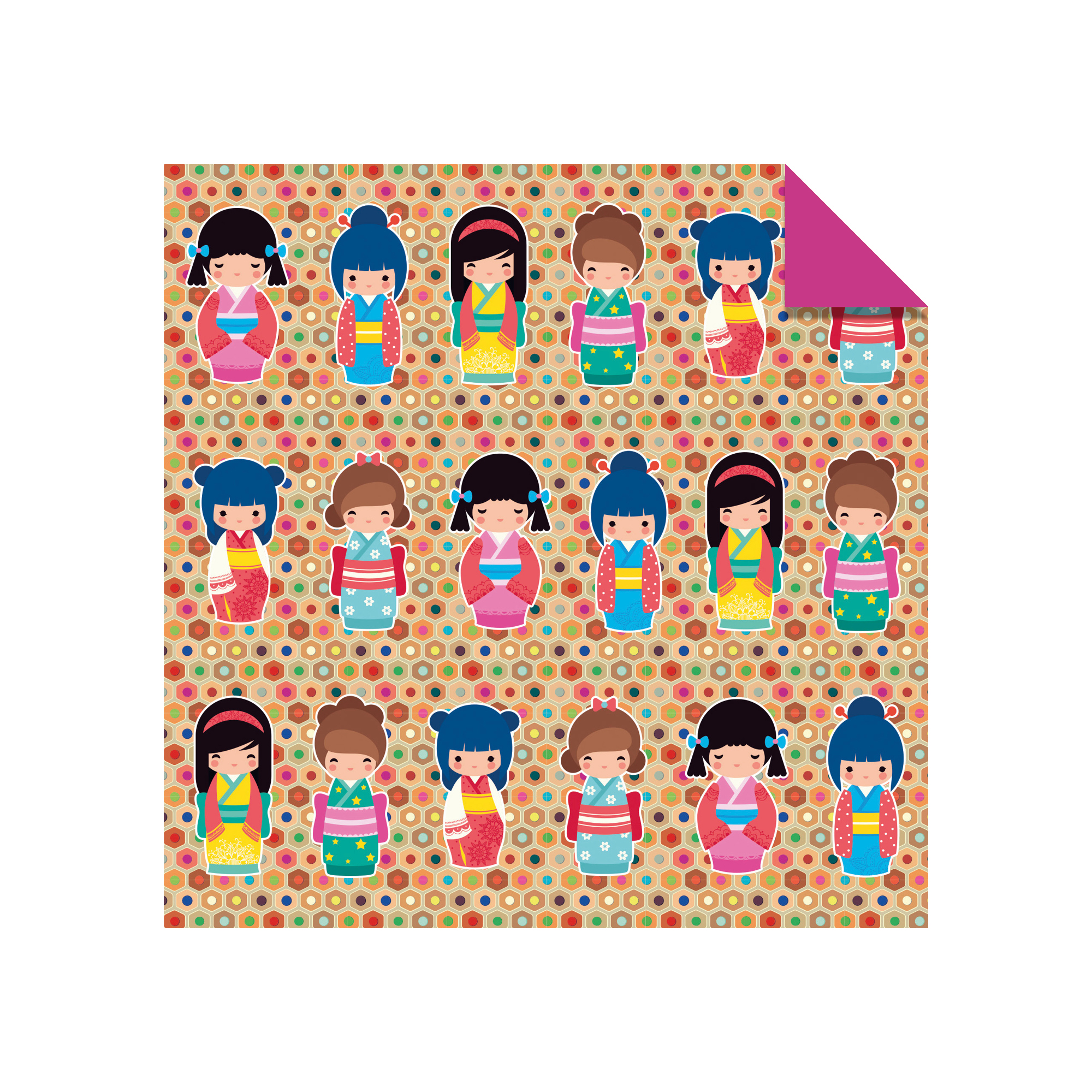 Origami Paper 200 sheets Japanese Dolls 6 (15 cm)