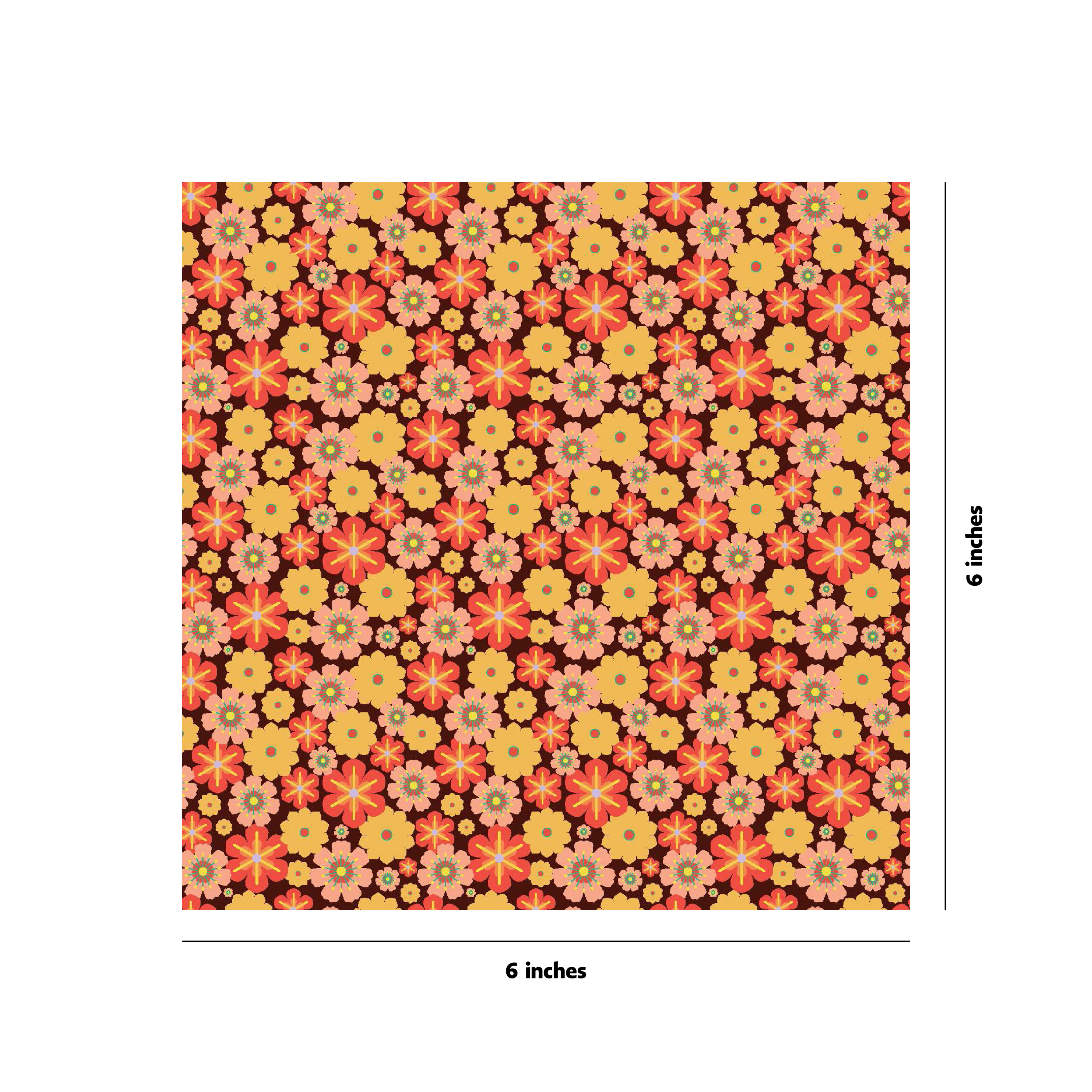 Origami Paper 100 Sheets Bright Flowers 6 (15 cm)