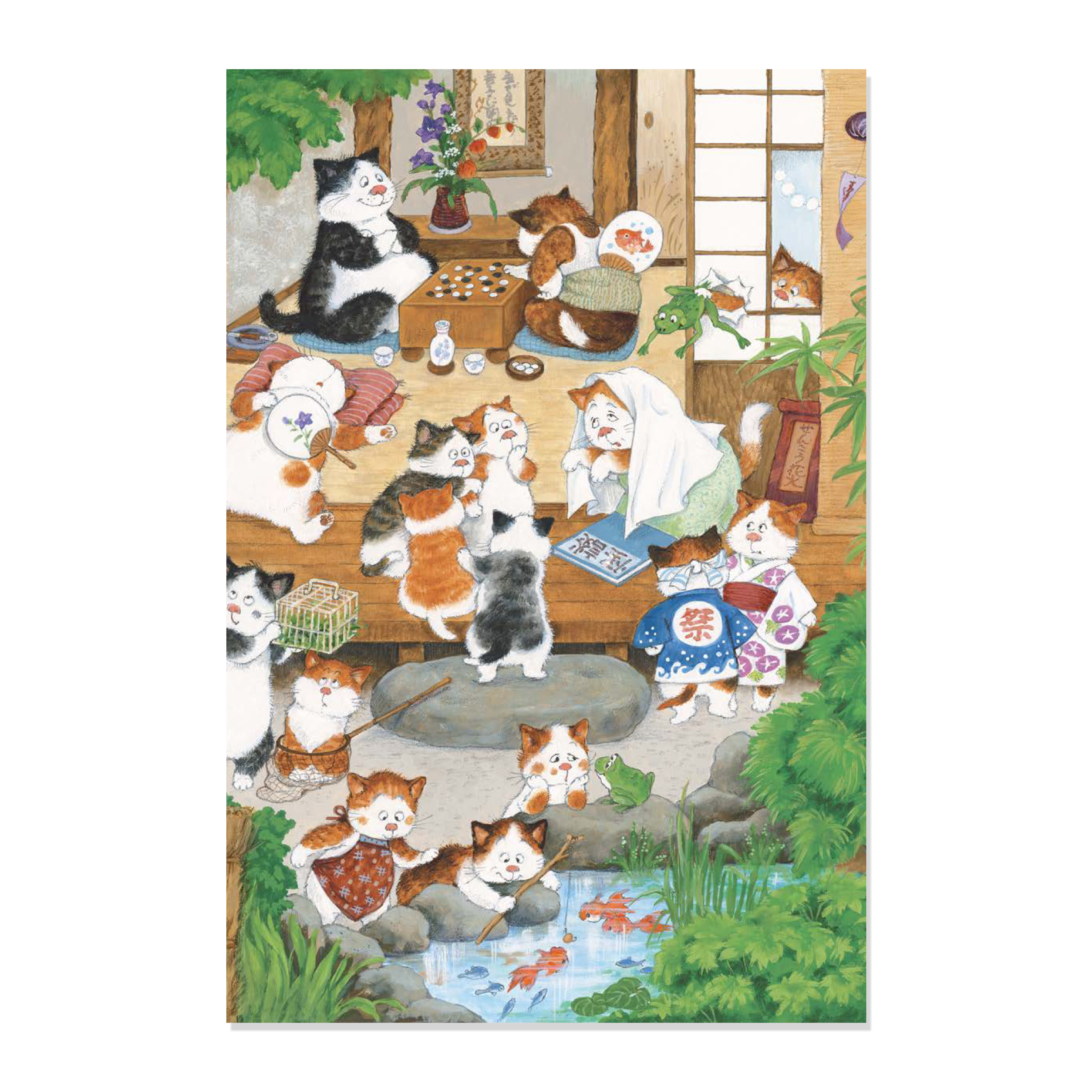 Japanese Cats - 12 Blank Note Cards