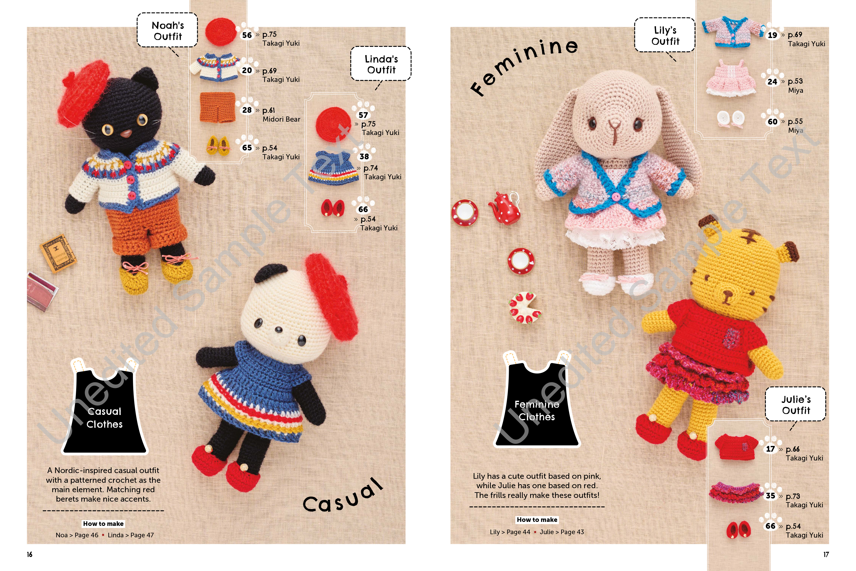 Crochet Cute Amigurumi Animals with Mix-and-Match Outfits