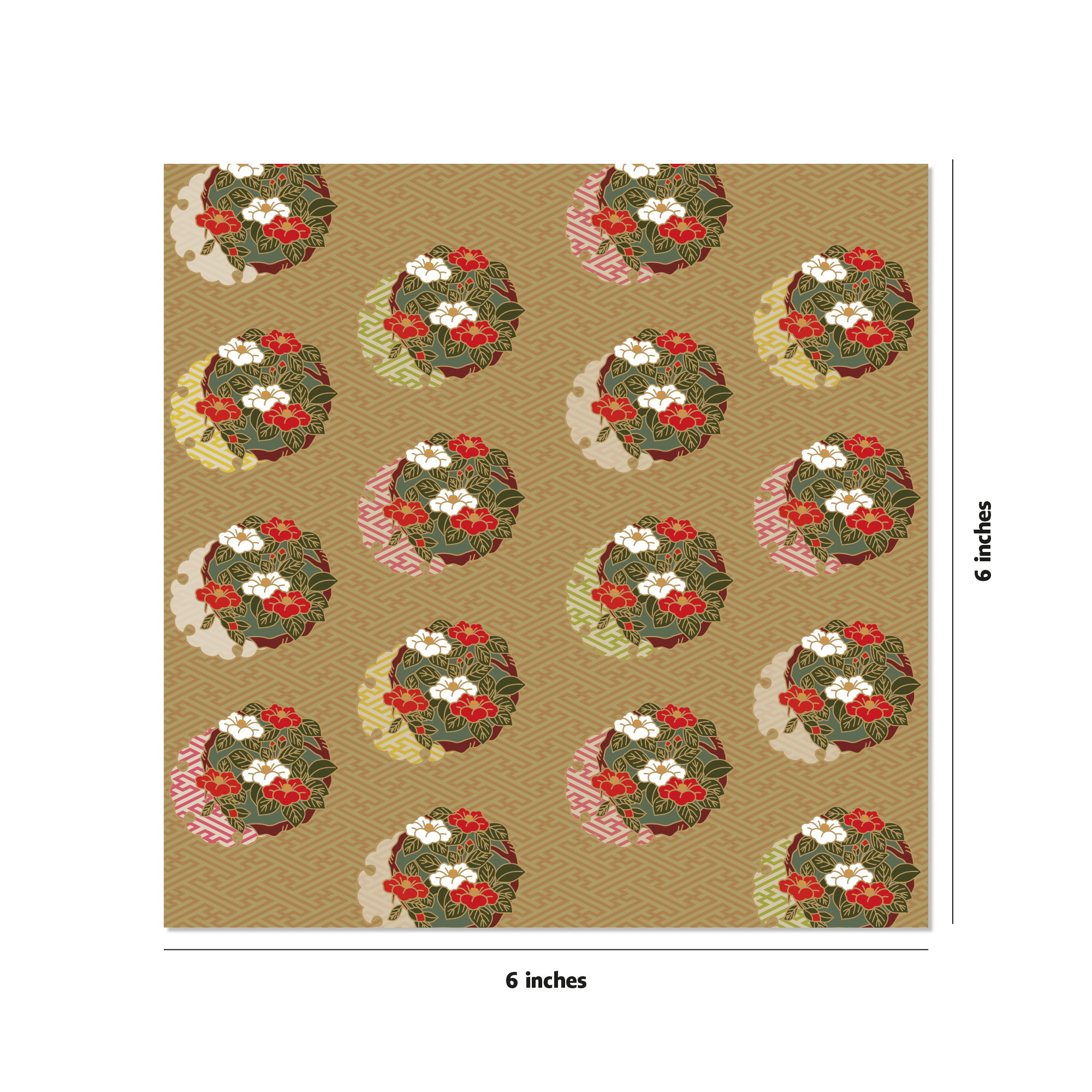 Origami Paper - Floral Designs - 6 - 60 Sheets