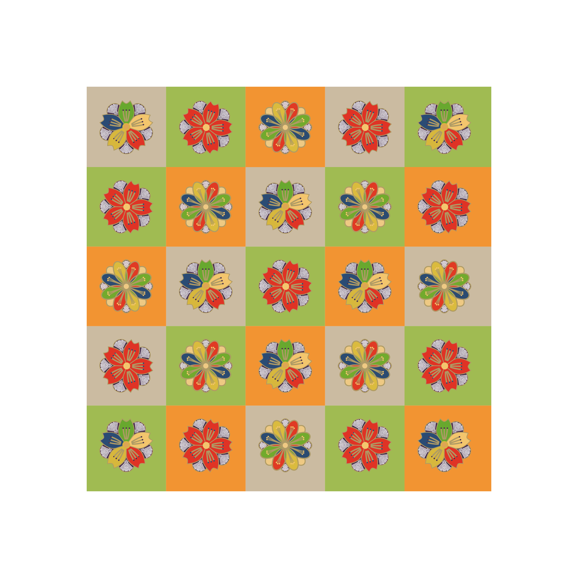 Origami Paper - Floral Designs - 6 - 60 Sheets