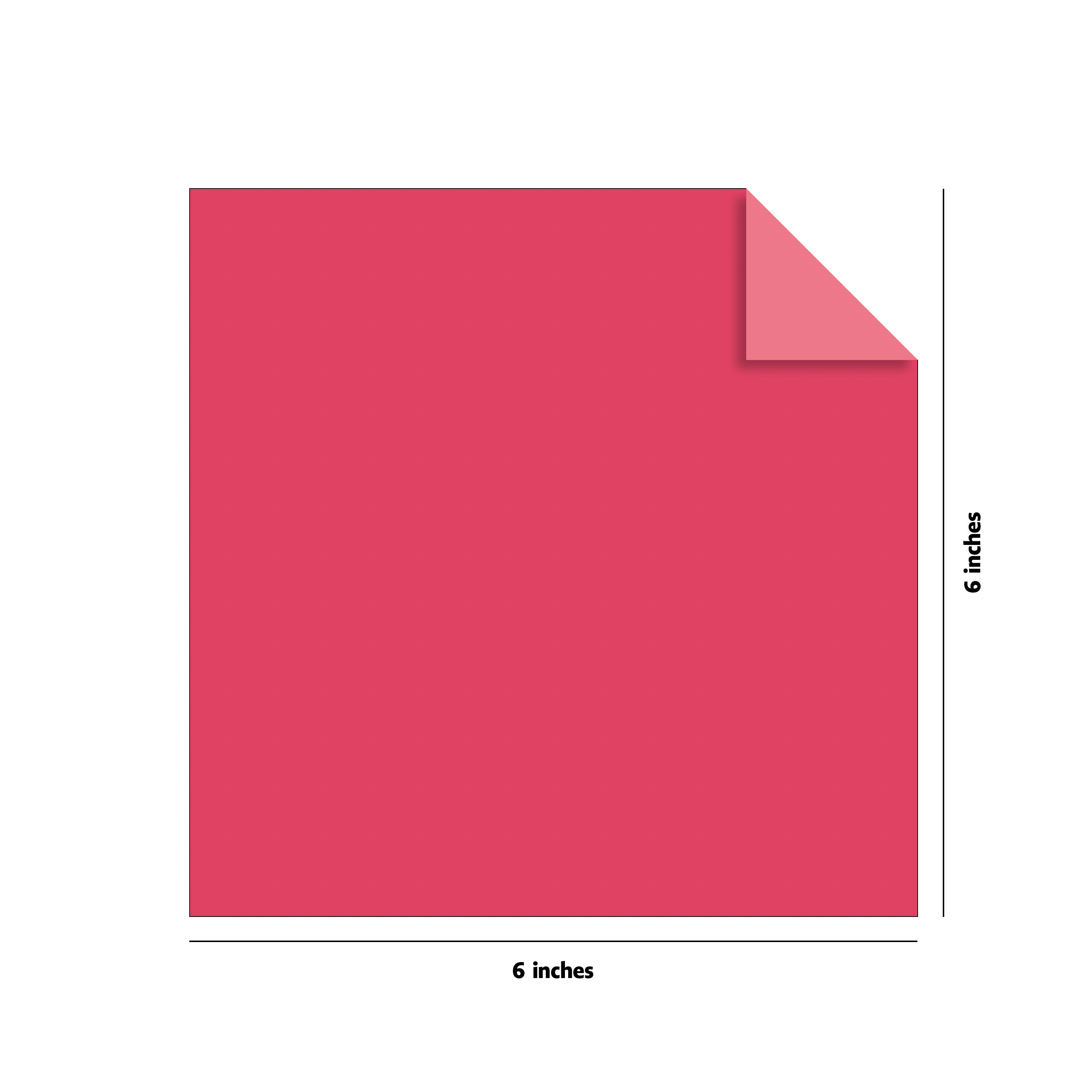 Origami Paper 200 sheets Ruby Red 6 (15 cm)
