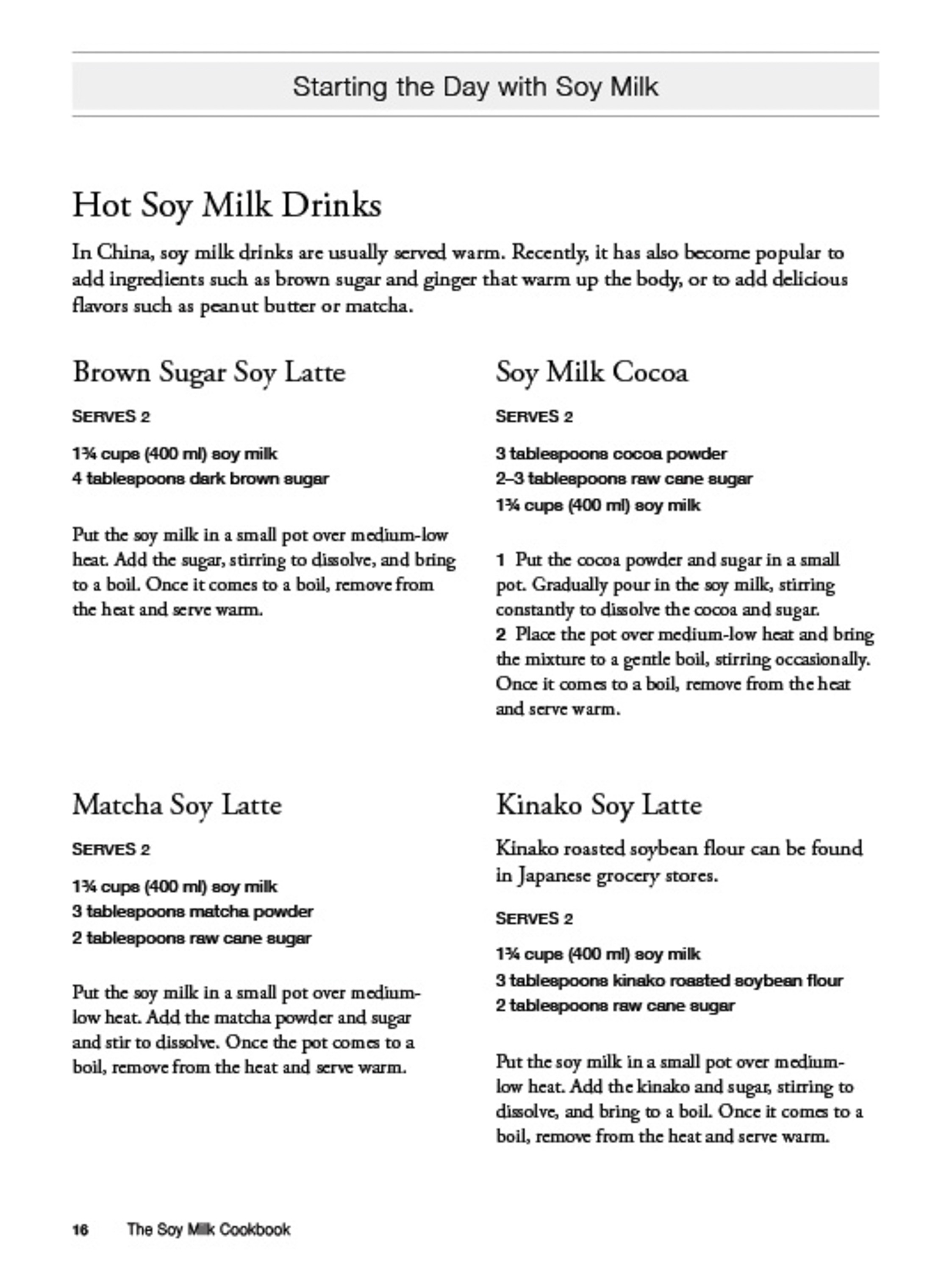 The Soy Milk Cookbook