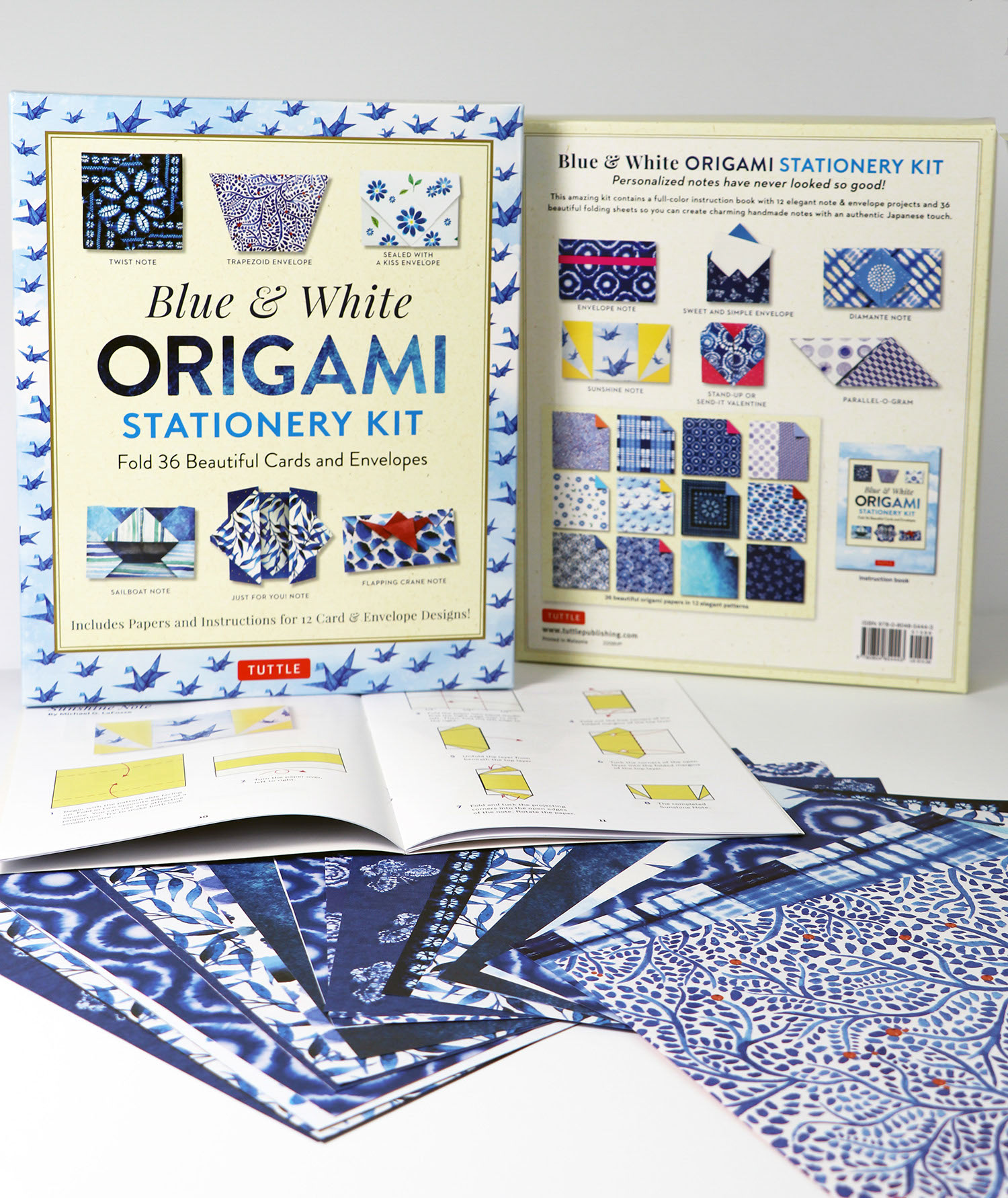 Blue & White Origami Stationery Kit