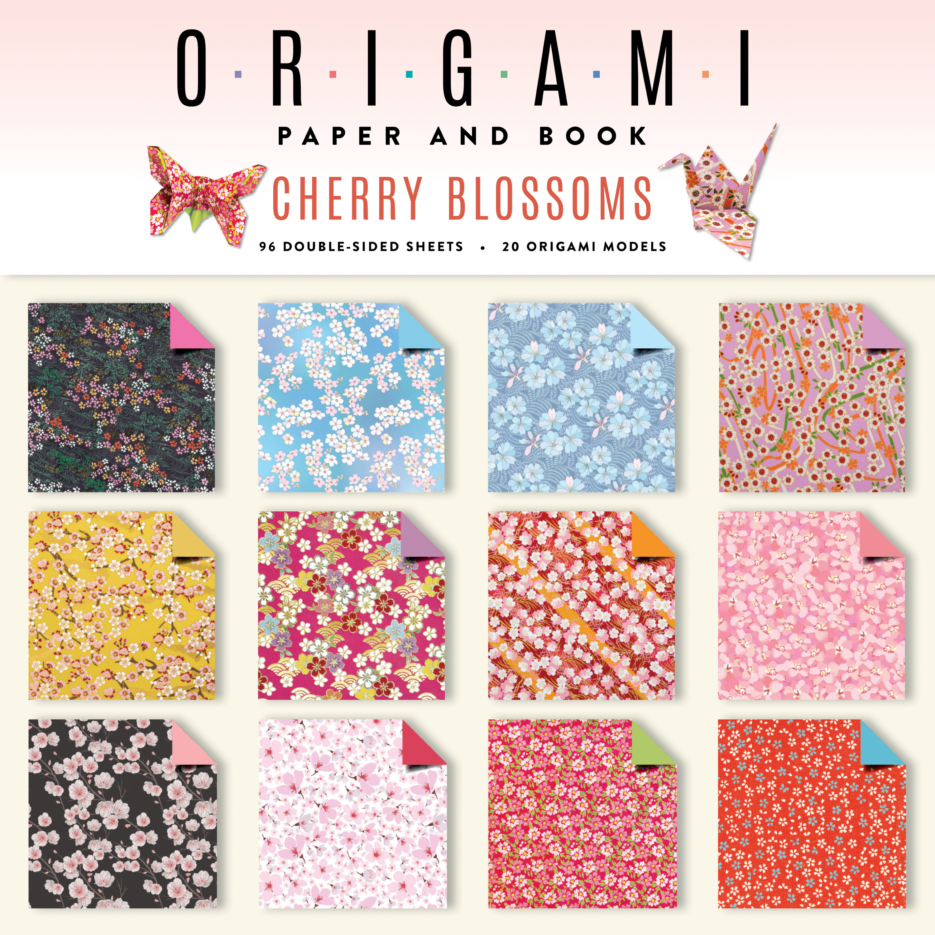 Cherry Blossoms Origami Paper and Book