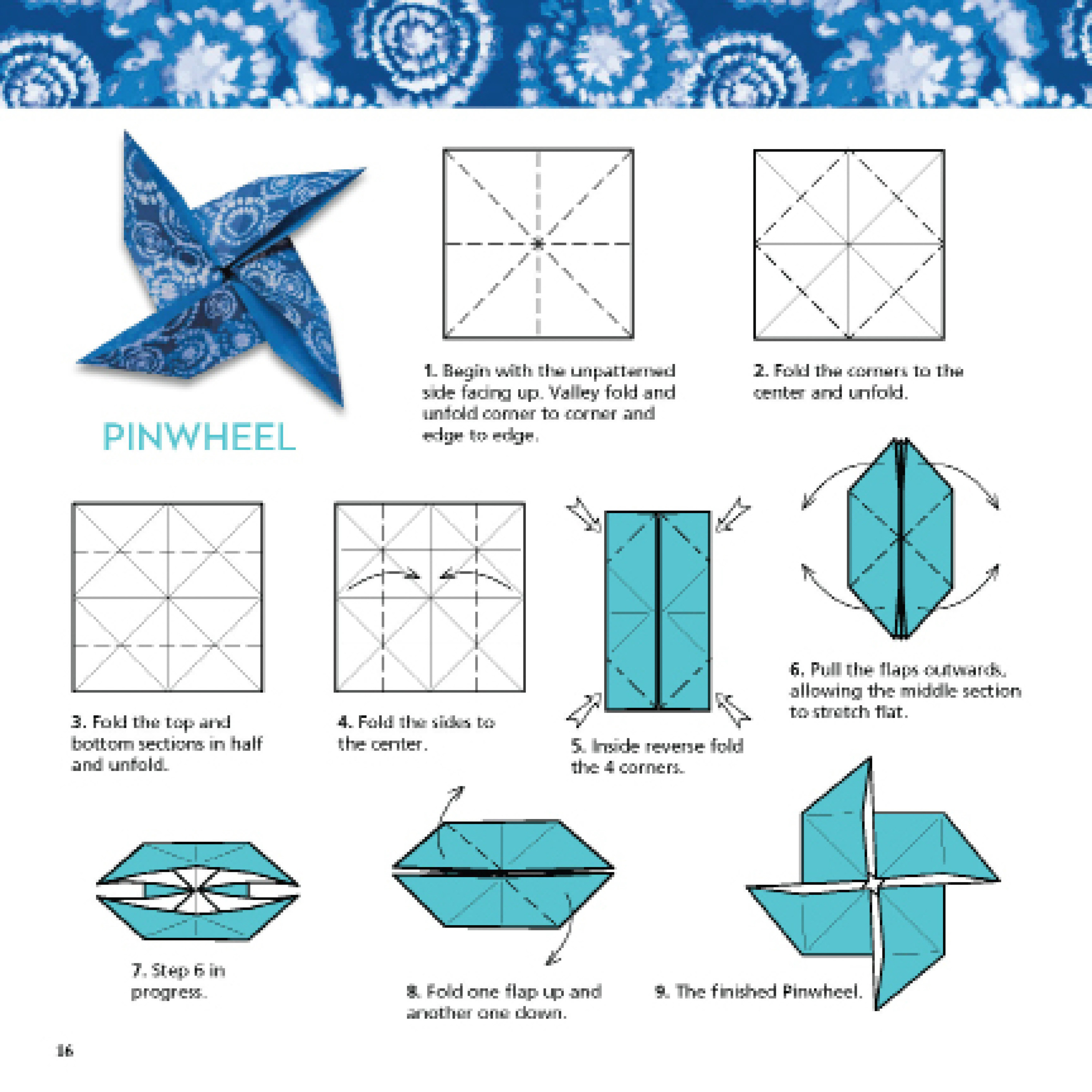 Origami Blue & White Shibori Paper Pack Book