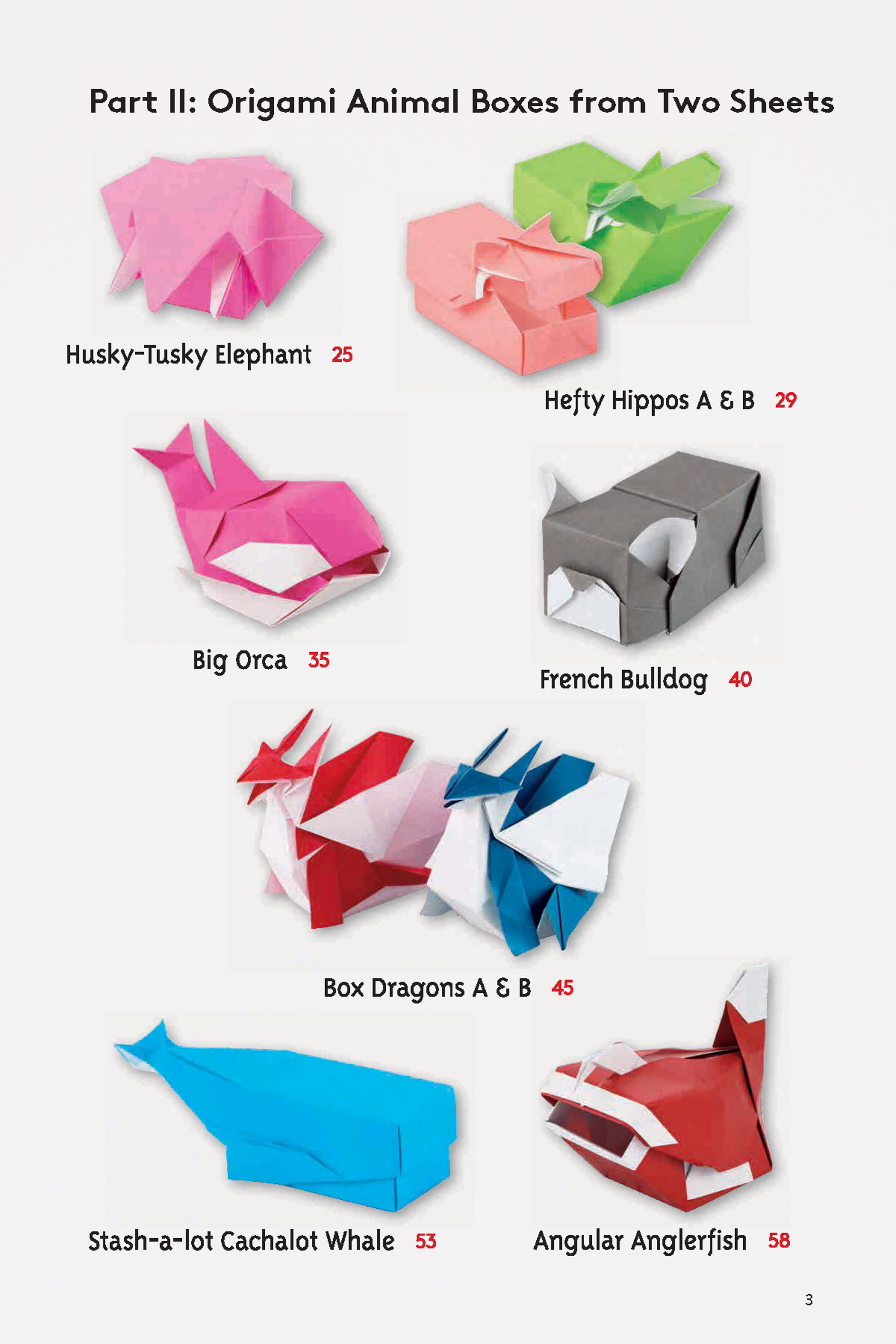 Origami Animal Boxes Kit