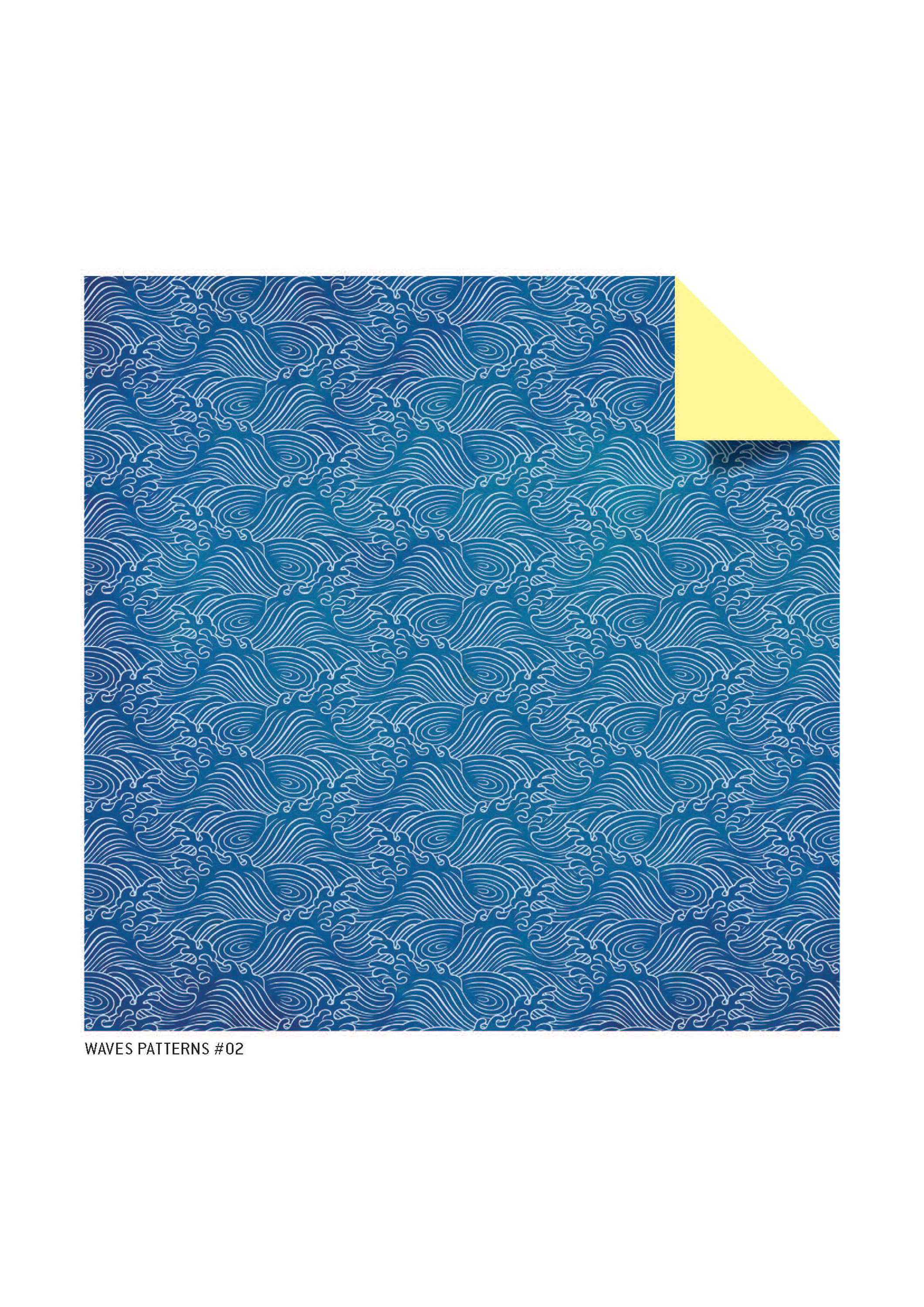 Origami Paper - Wave Patterns - 6 3/4 inch - 48 Sheets