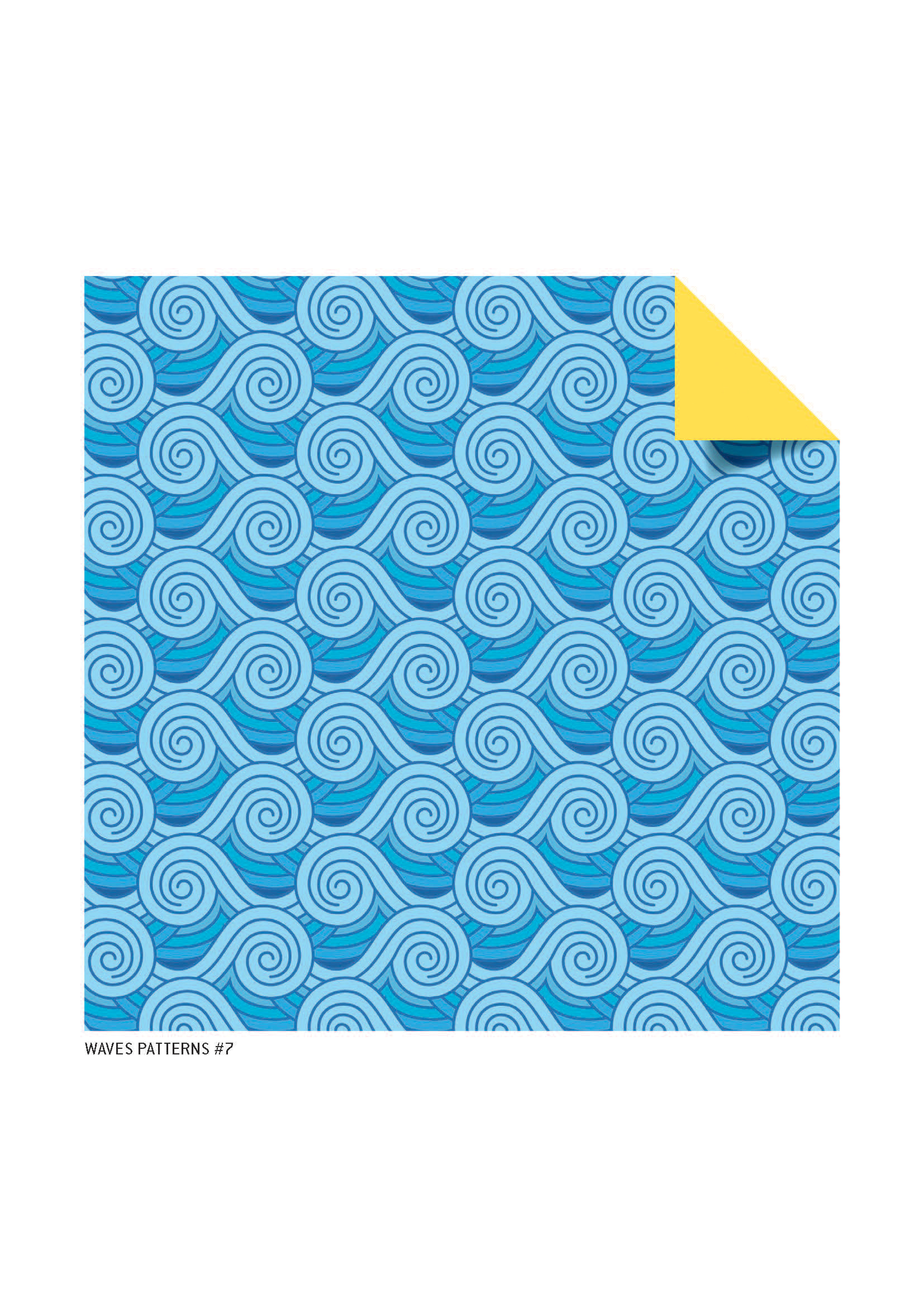 Origami Paper - Wave Patterns - 6 3/4 inch - 48 Sheets