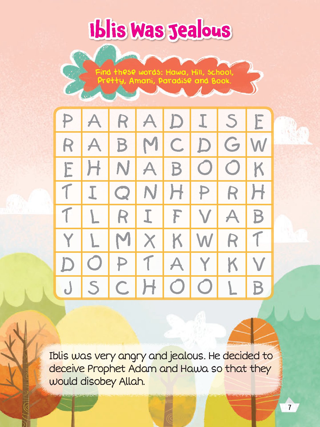 Prophet Adam and Wicked Iblis Activity Book