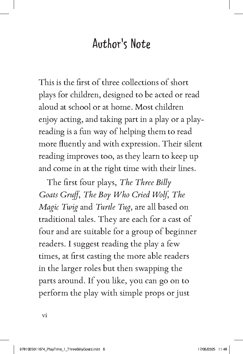 The Three Billy Goat's Gruff and Other Plays