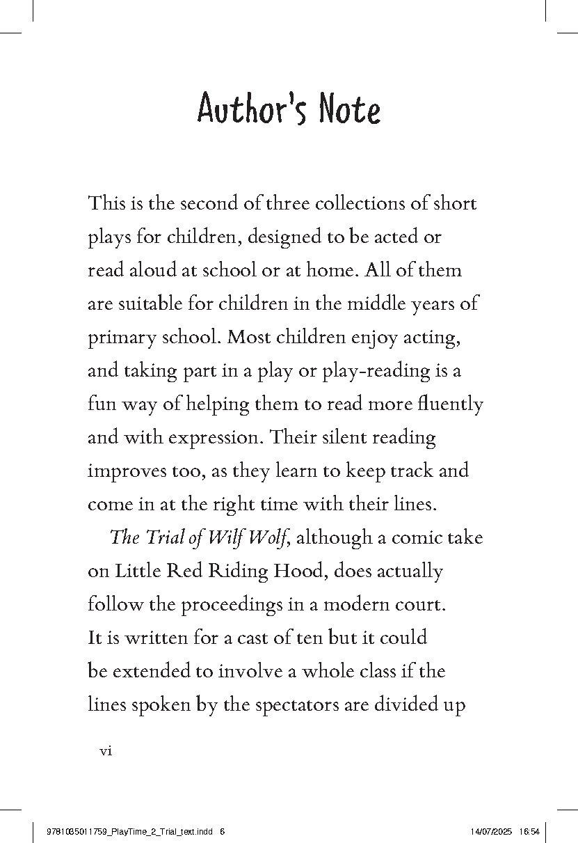 The Trial of Wilf Wolf and Other plays