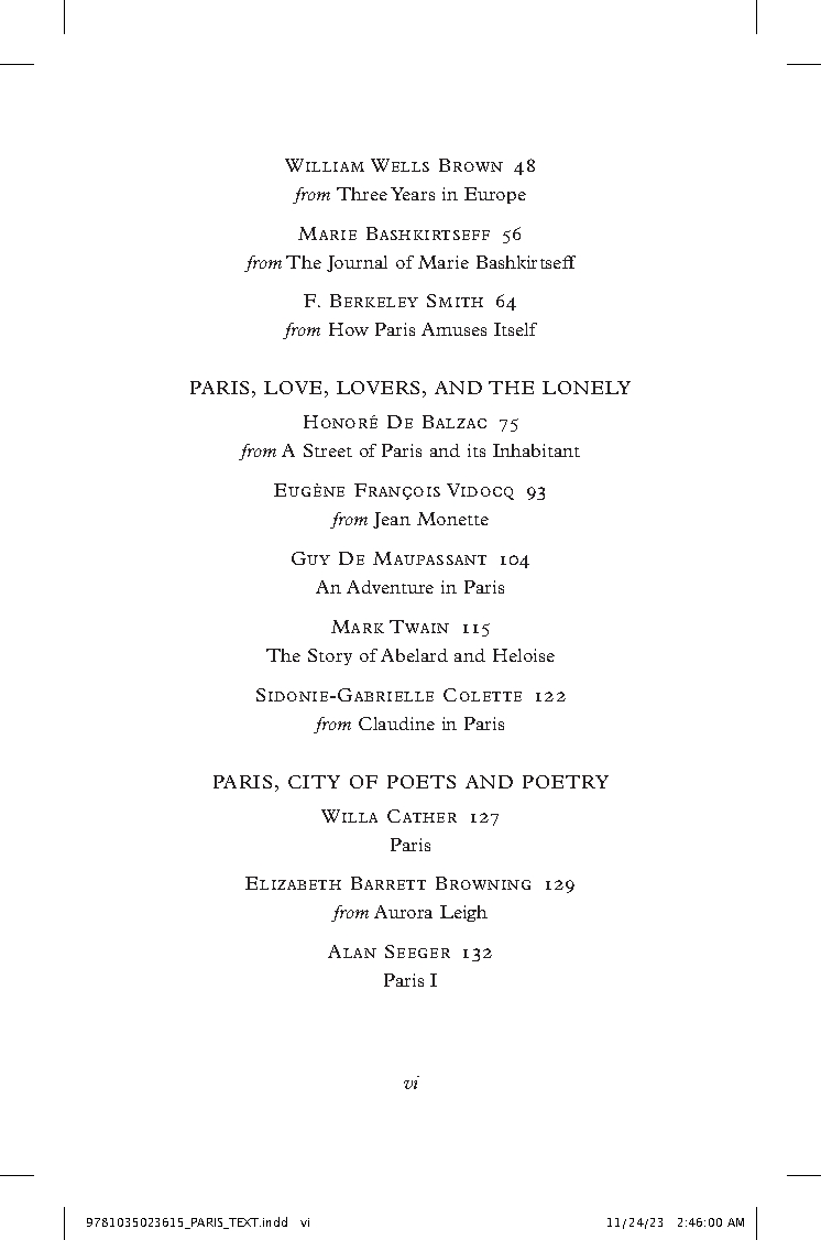 Paris: A Literary Anthology