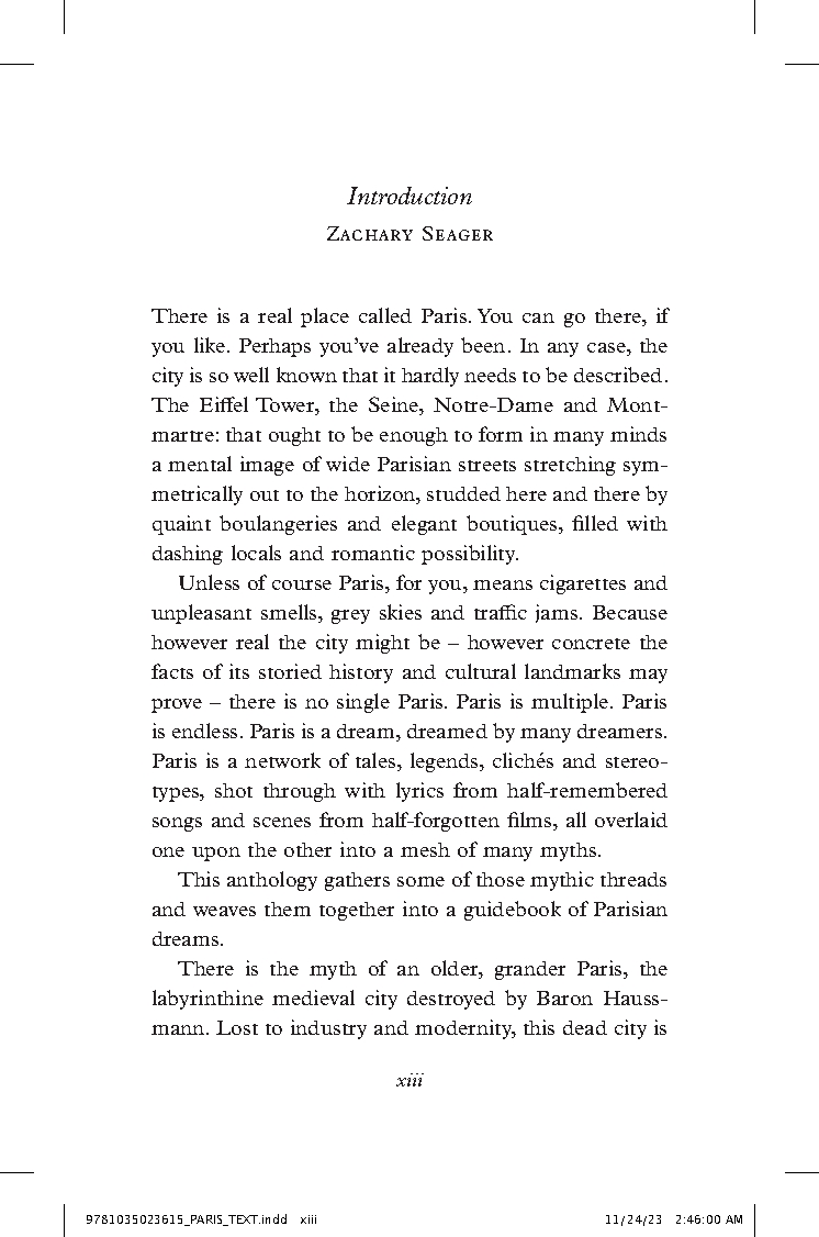 Paris: A Literary Anthology