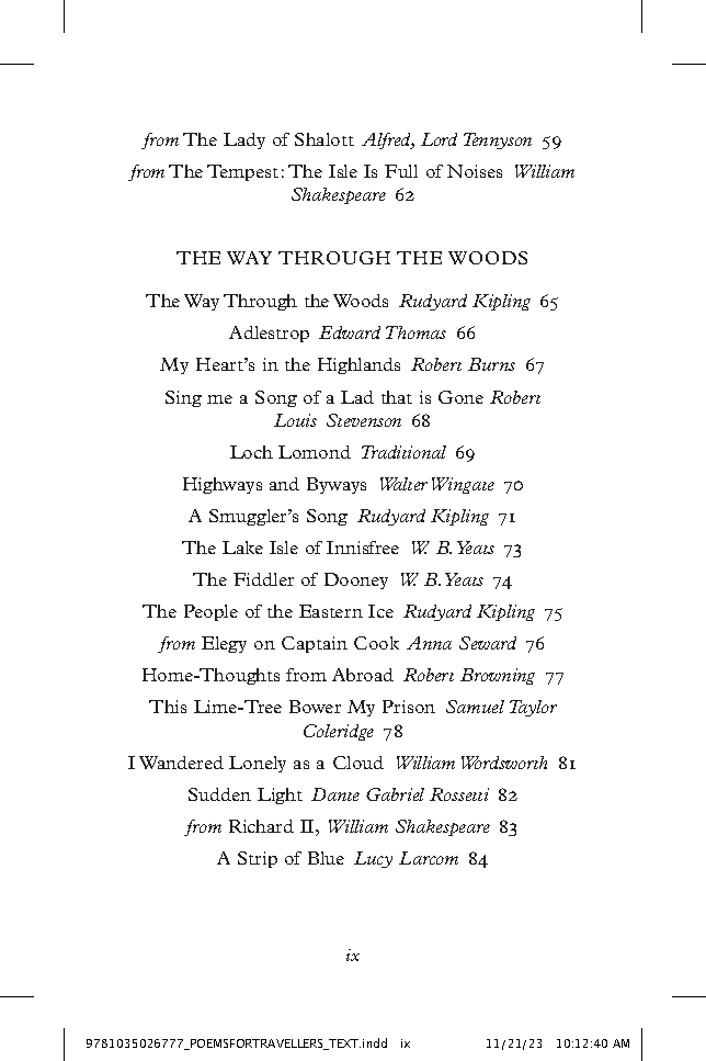 Poems for Travellers