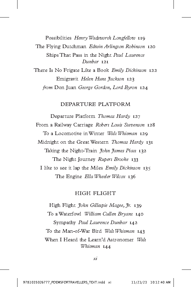 Poems for Travellers