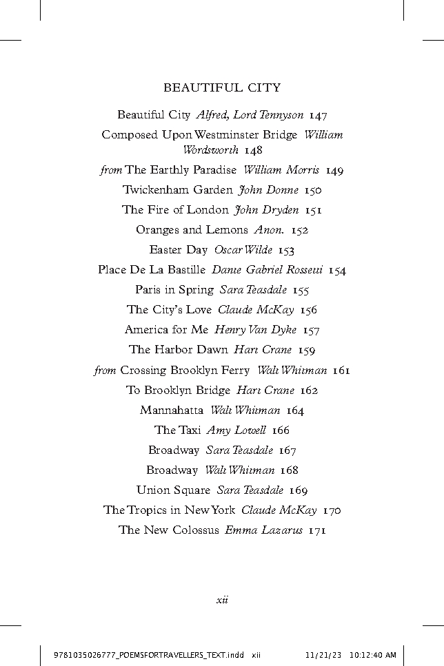 Poems for Travellers