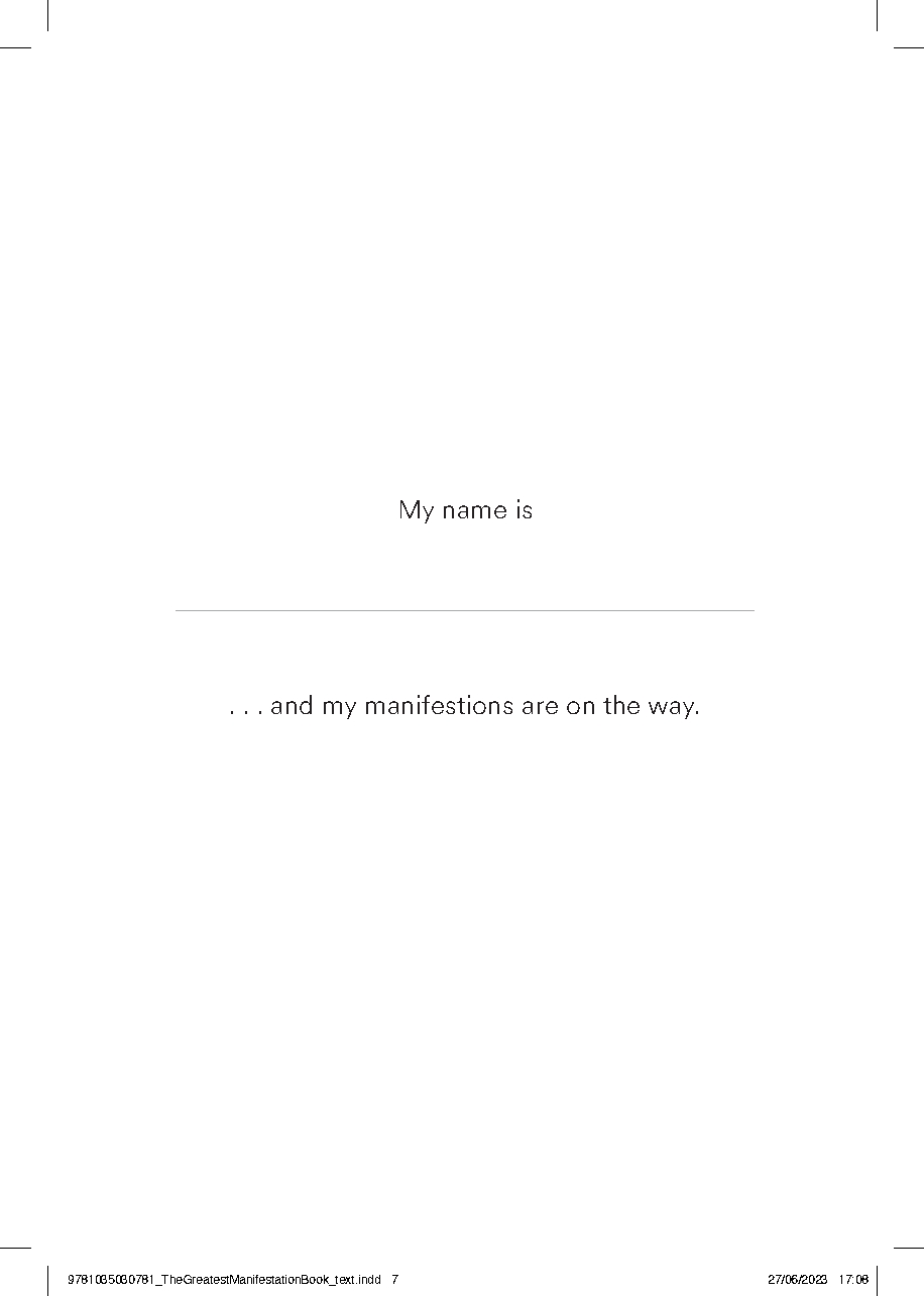 The Greatest Manifestation Book (is the one written by you)