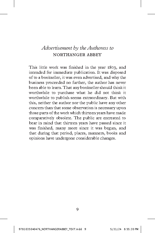 Northanger Abbey