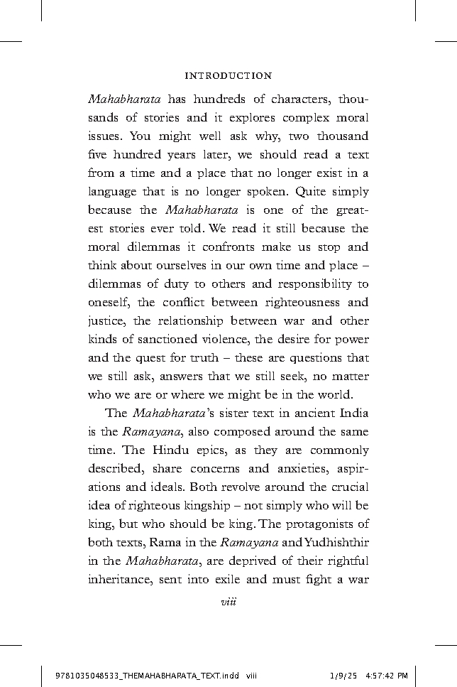 The Mahabharata: An Abridged Edition