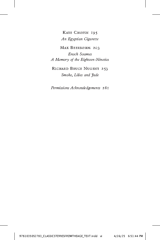 Classic Stories from the Age of Decadence