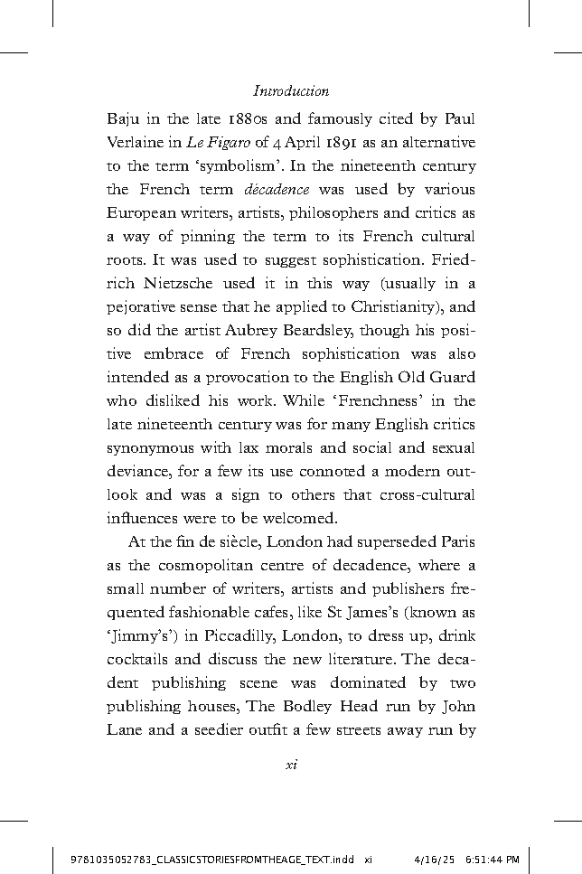 Classic Stories from the Age of Decadence