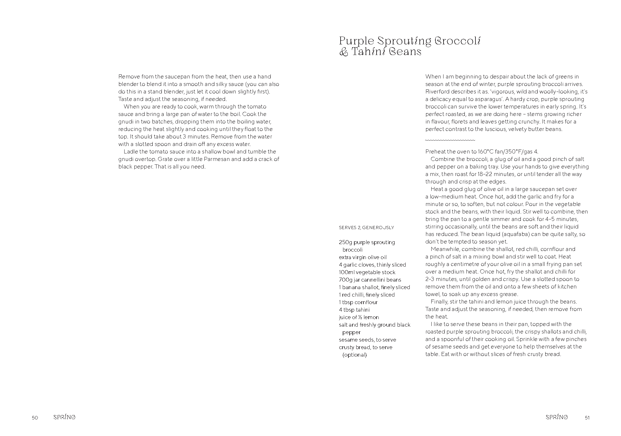 What to Cook and When to Cook It