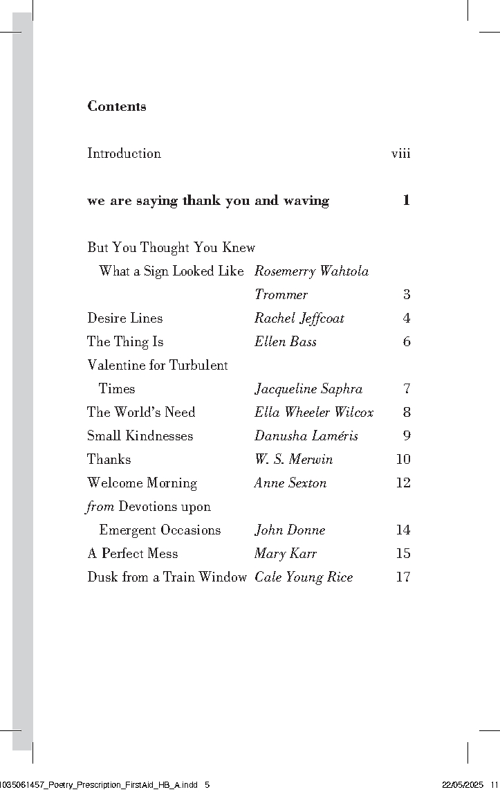 Poetry Prescription: First Aid