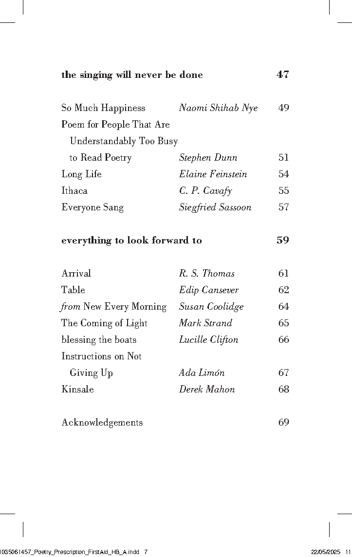 Poetry Prescription: First Aid