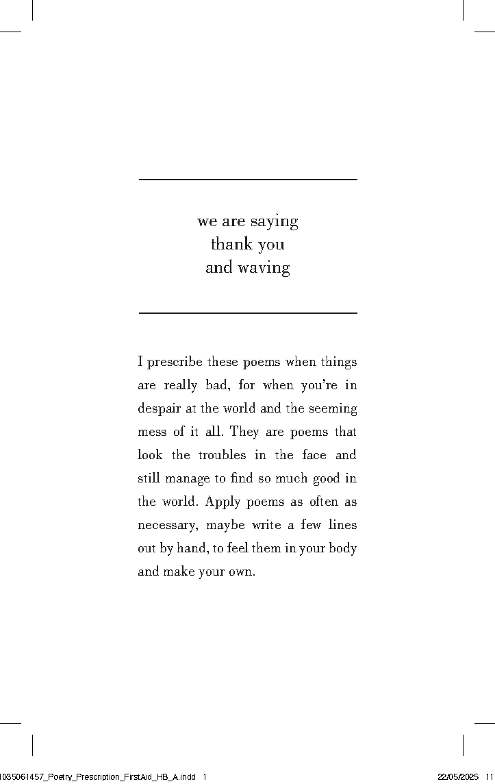 Poetry Prescription: First Aid