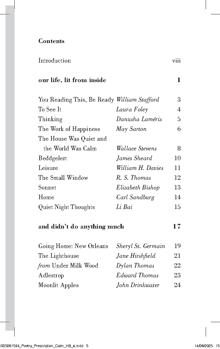 Poetry Prescription: Calm