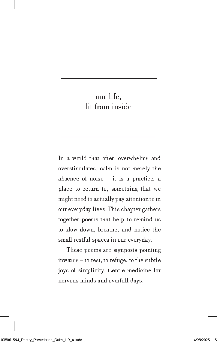 Poetry Prescription: Calm