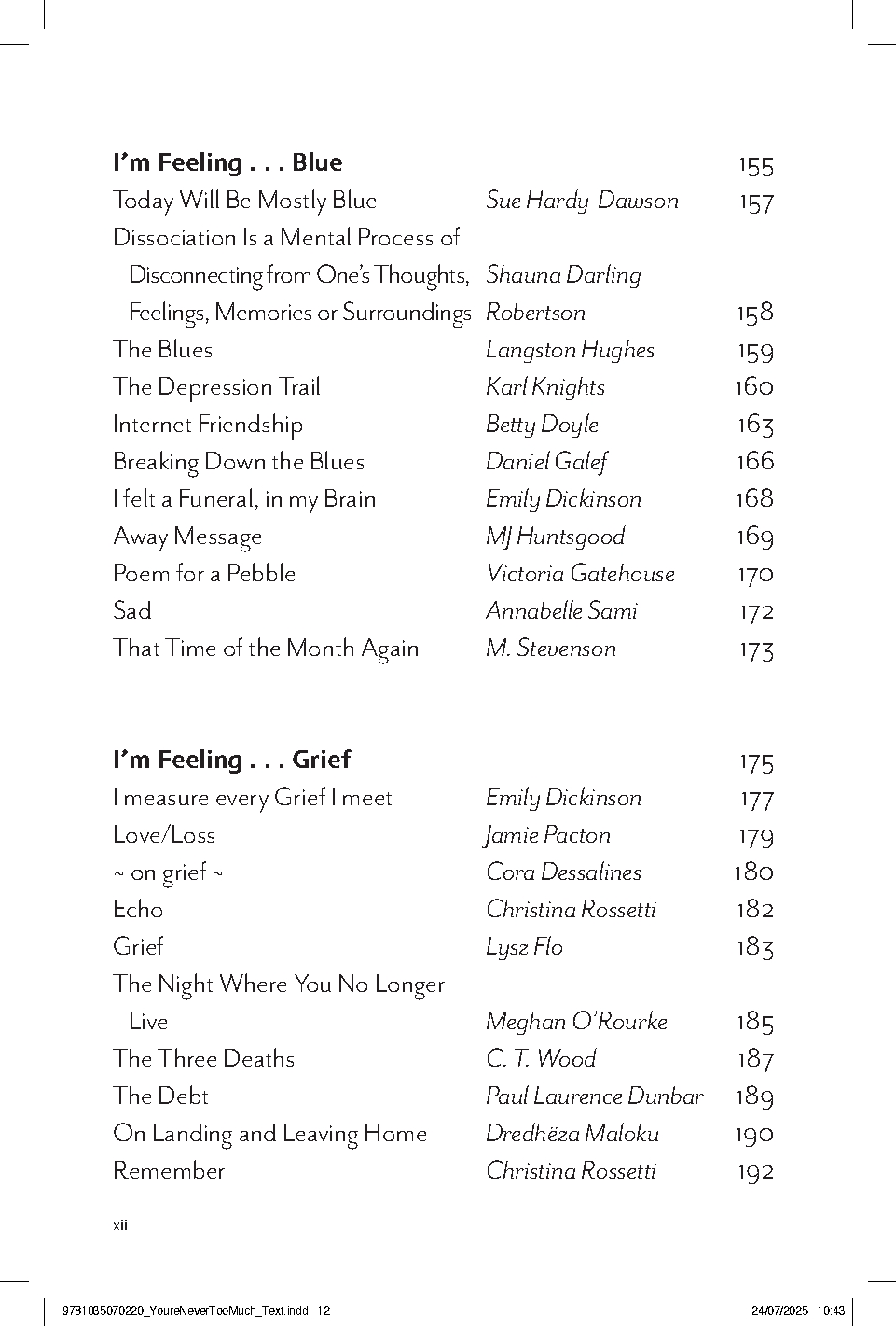 You're Never Too Much: Poems for Every Emotion