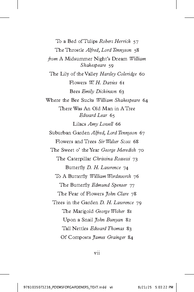 Poems for Gardeners
