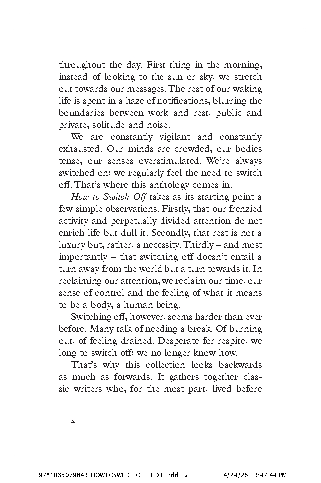 How to Switch Off: Classic Wisdom for Modern Minds