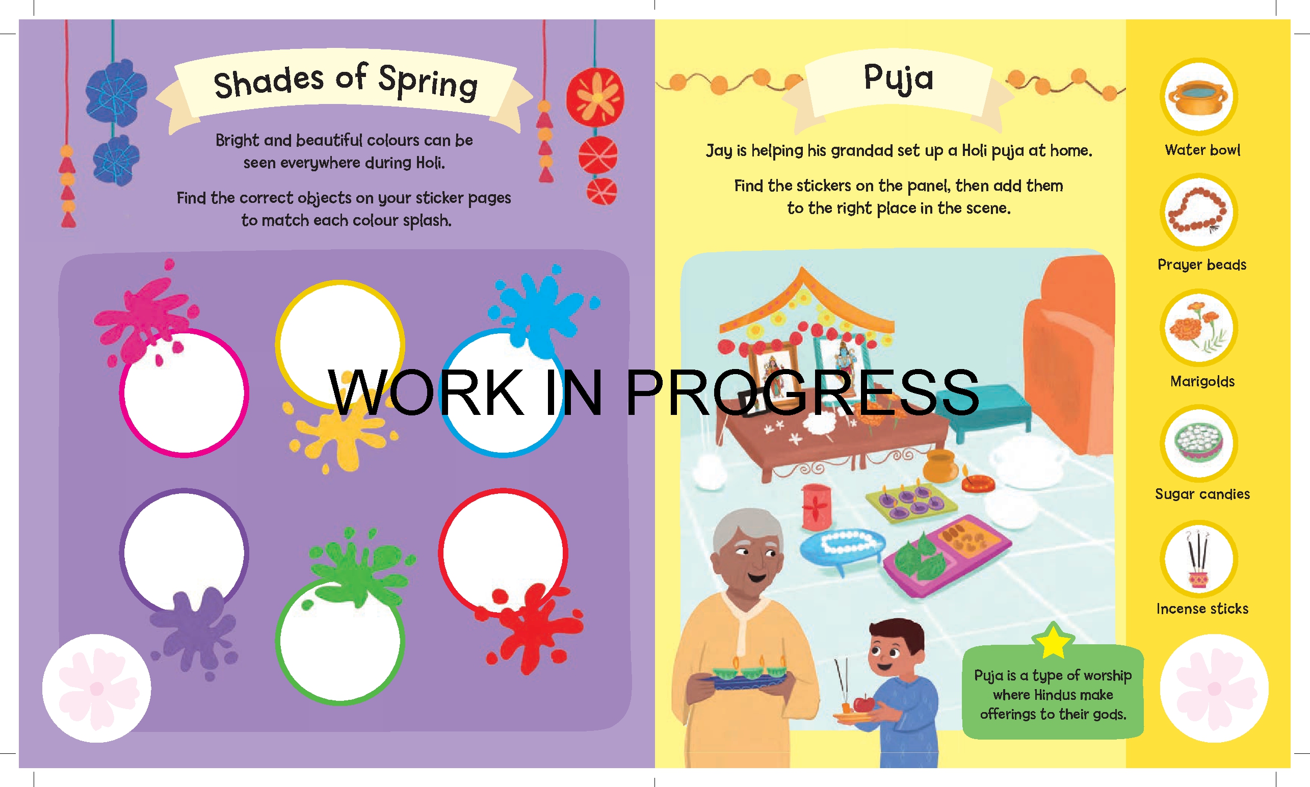 Happy Holi Sticker Activity Book
