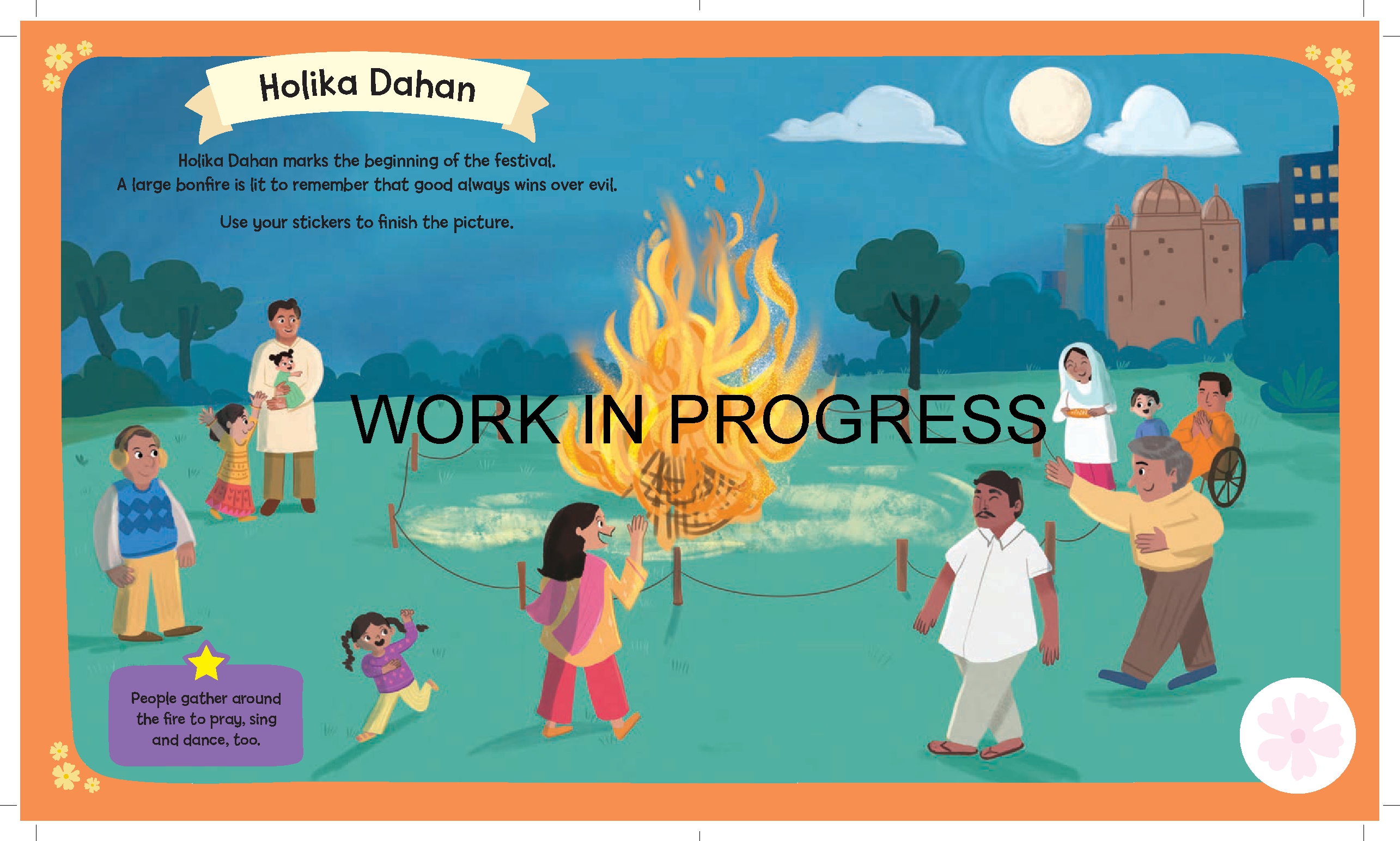 Happy Holi Sticker Activity Book