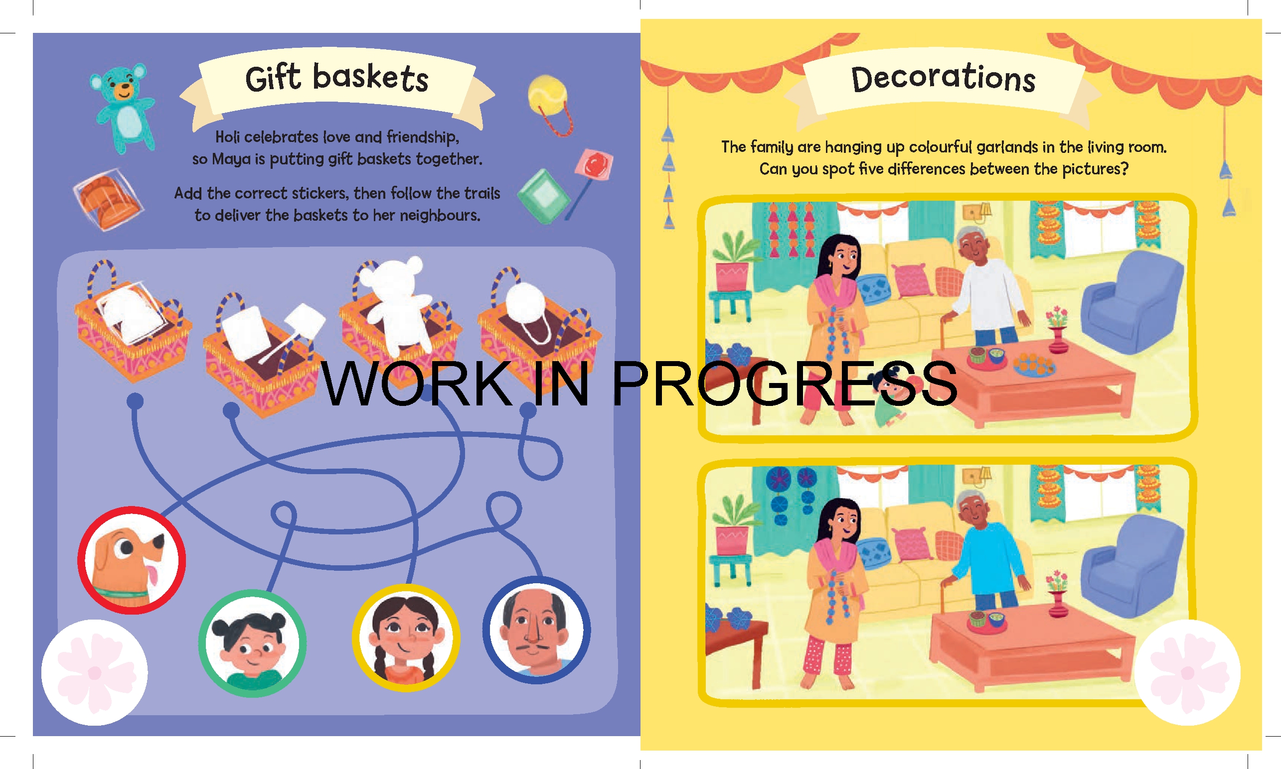 Happy Holi Sticker Activity Book