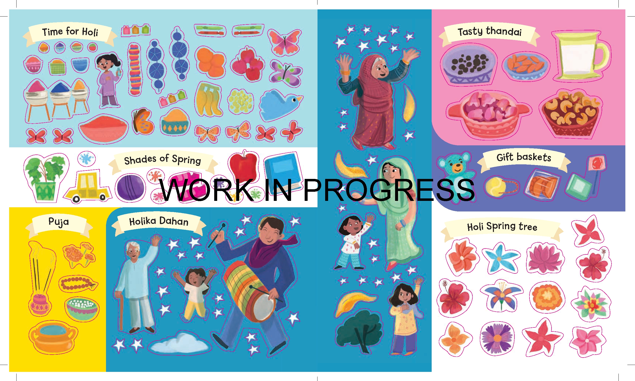 Happy Holi Sticker Activity Book