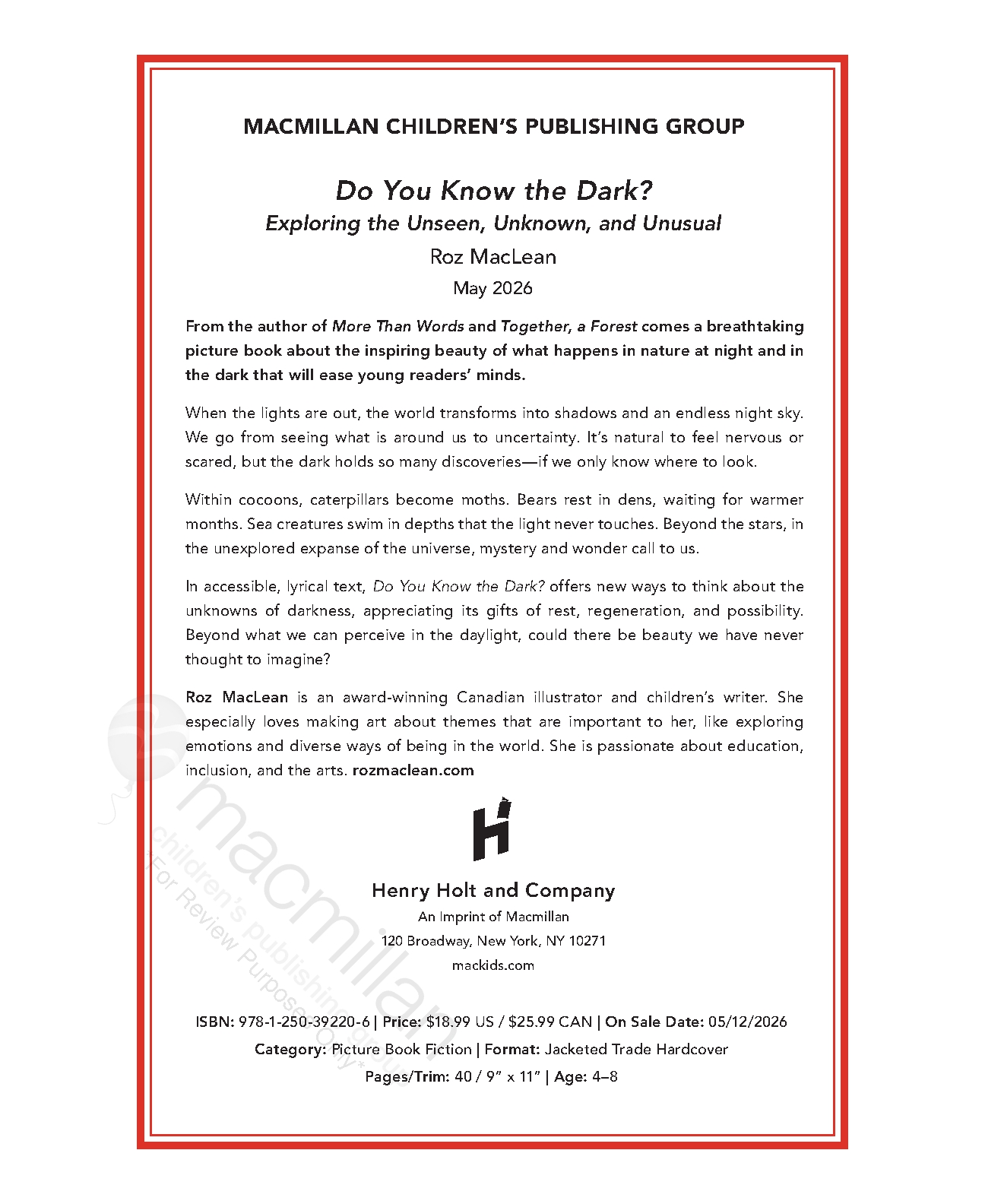 Do You Know the Dark?