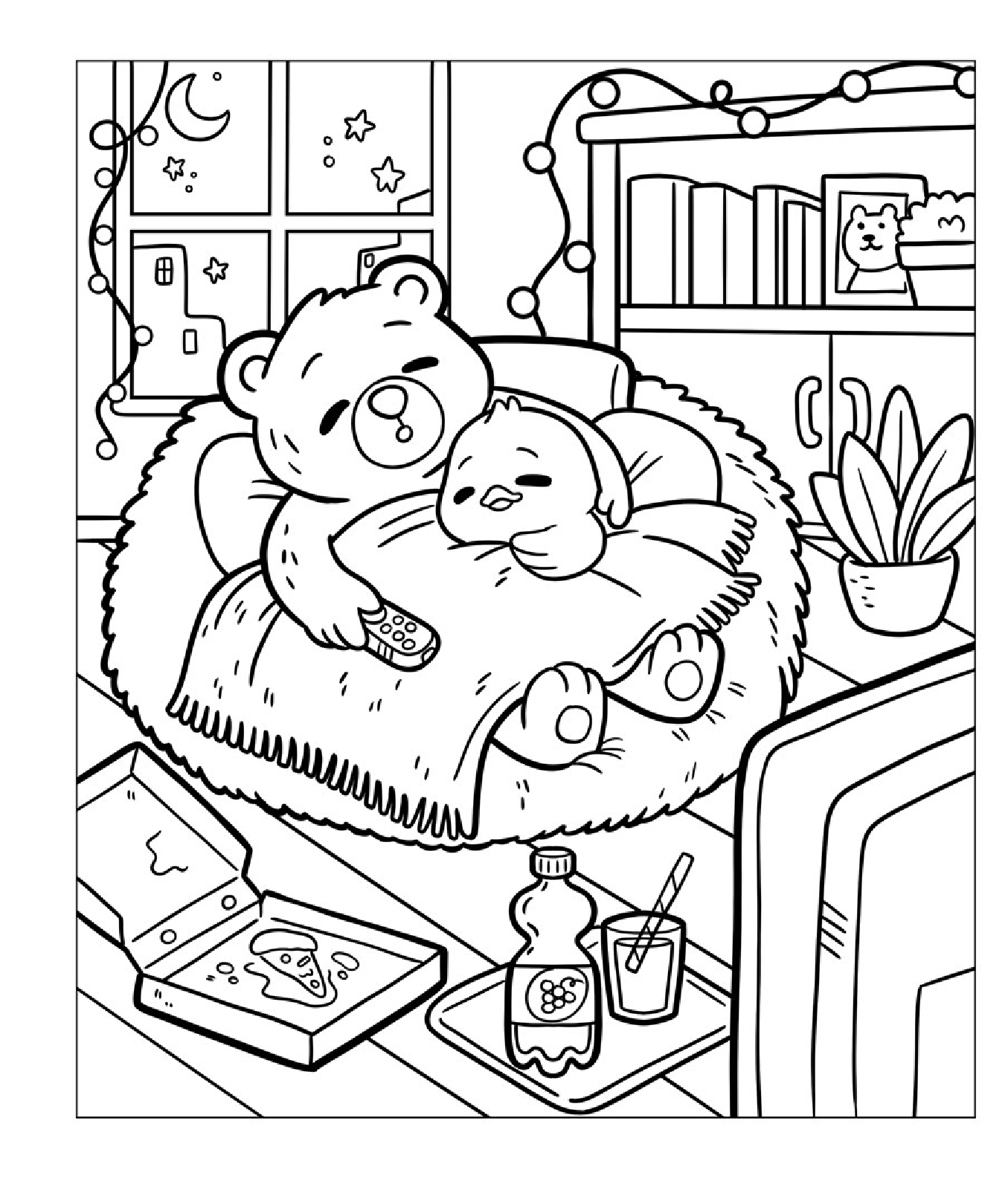 Comfort Coloring: Comfy Corner