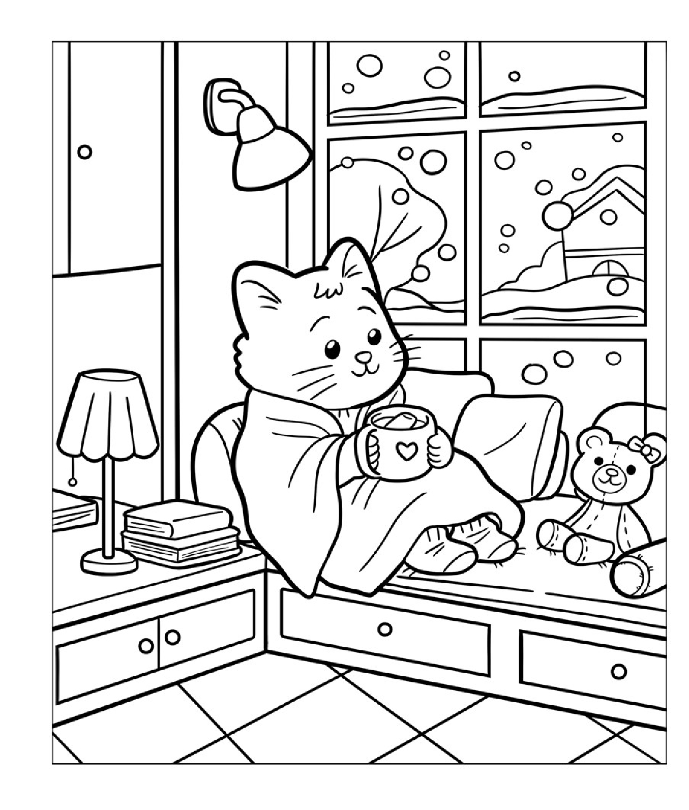 Comfort Coloring: Comfy Corner