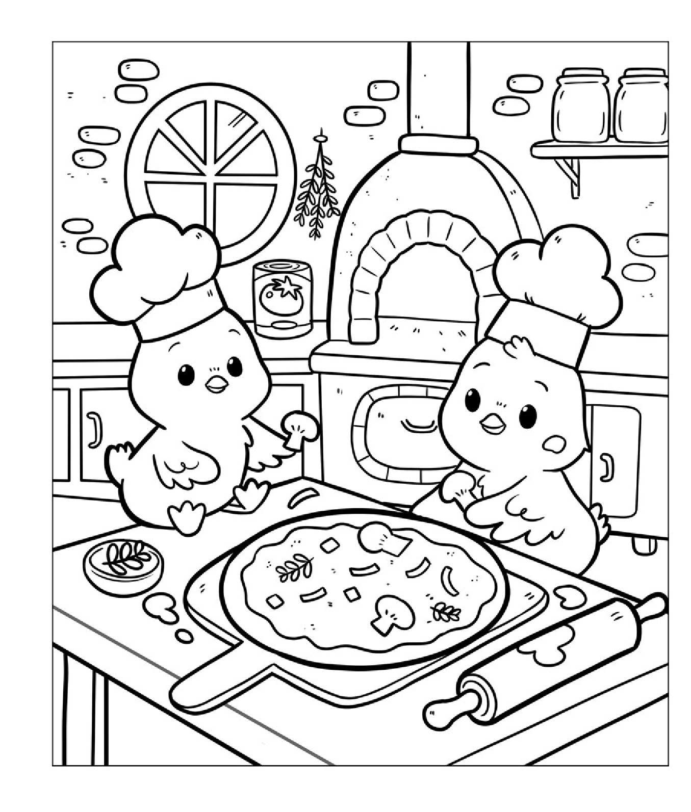 Comfort Coloring: Cozy Kitchen